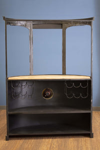 18" X 70.5" X 49.5" Yellow and Orange London Tram Bar