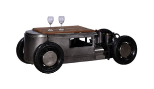 26" X 62" X 21" Silver Car Coffee Table