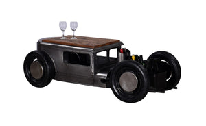 26" X 62" X 21" Silver Car Coffee Table
