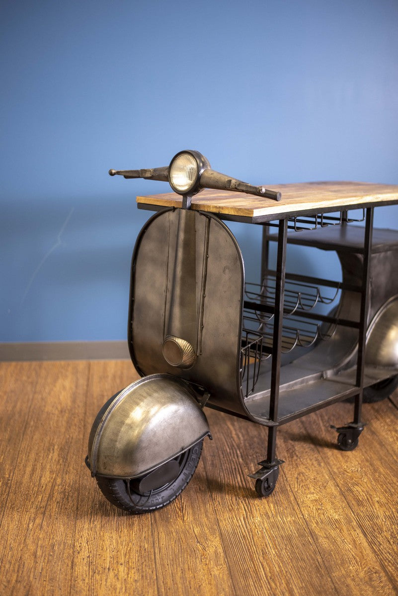 24" X 69" X 40.5" Silver Scooter Bar