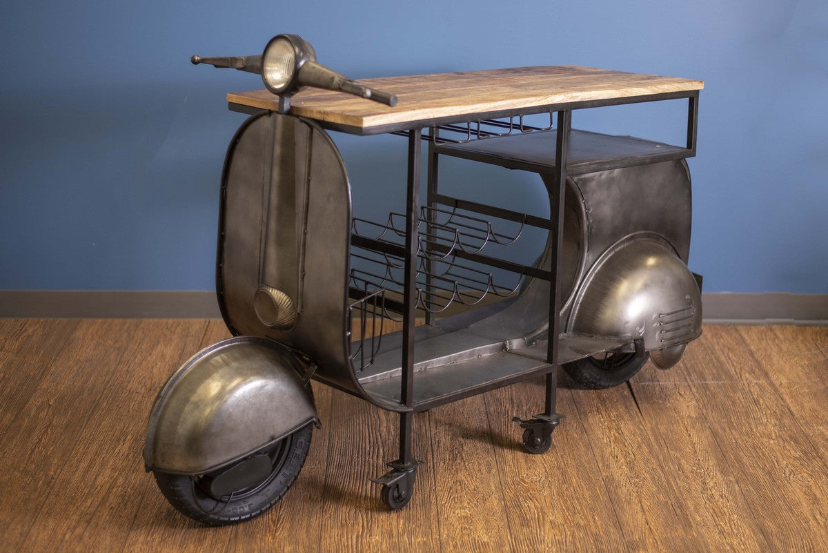 24" X 69" X 40.5" Silver Scooter Bar