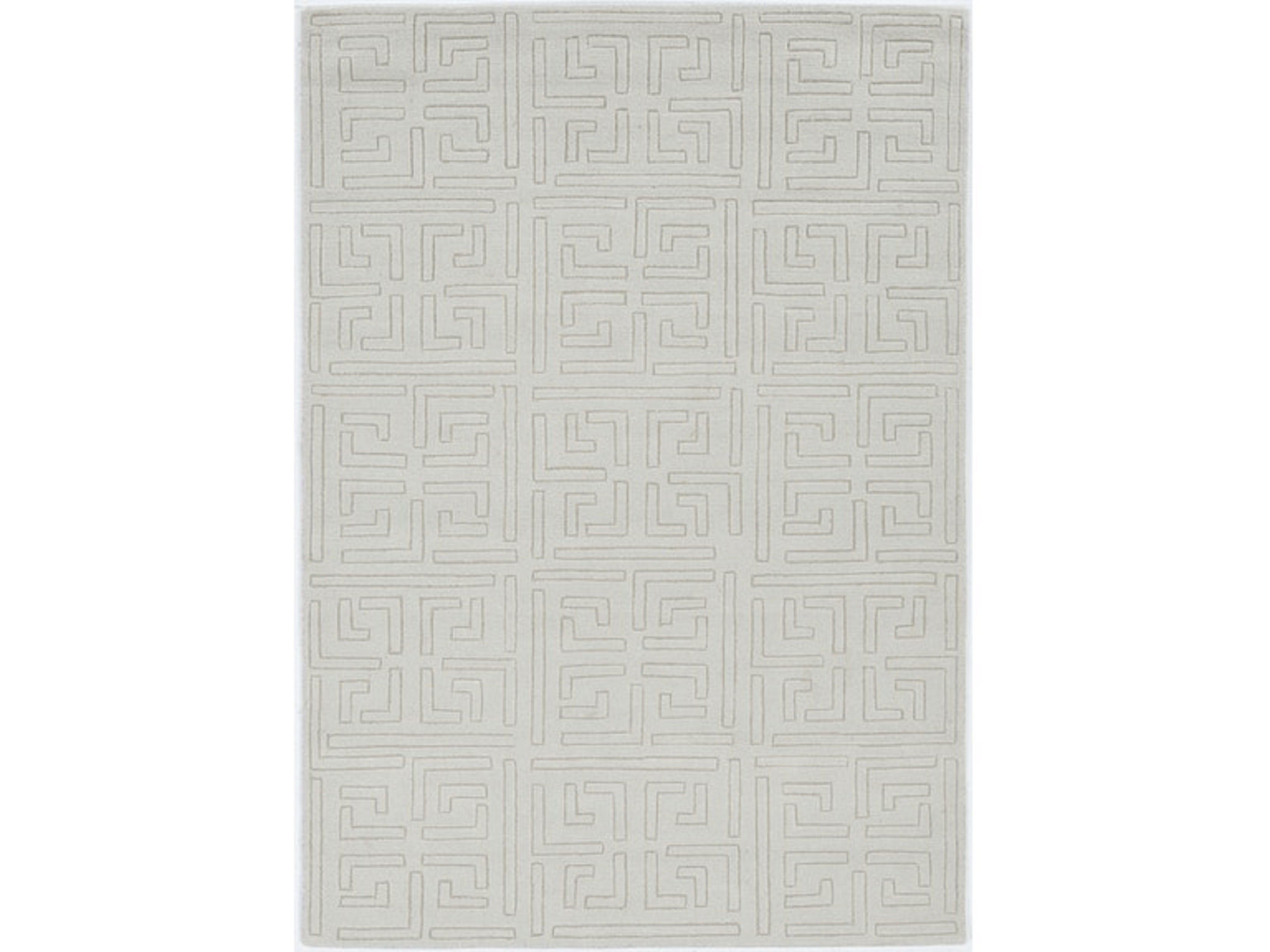 60" X 84" Ivory  Polyester Rug