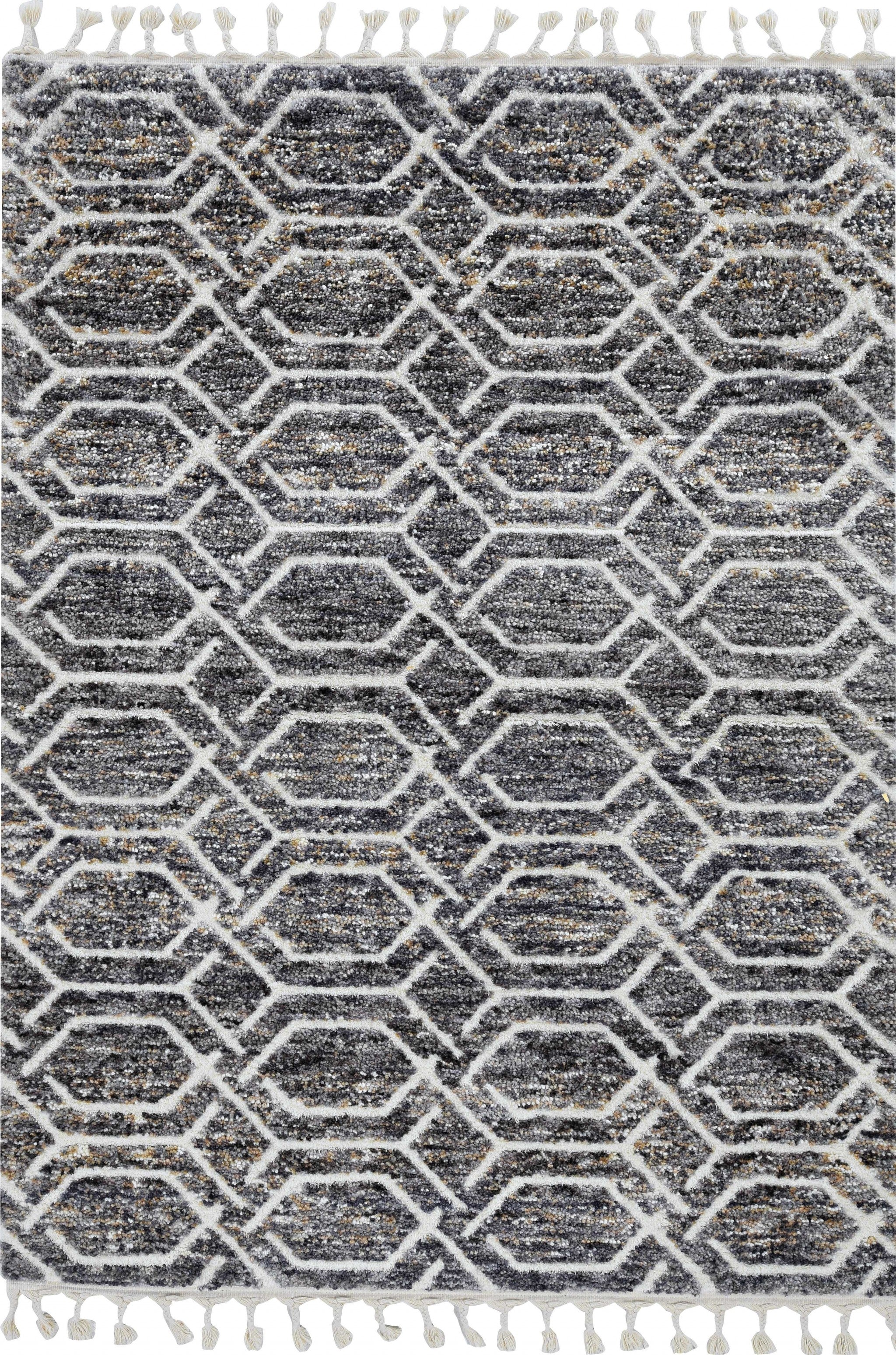 26" X 90"  Grey Polyester Rug