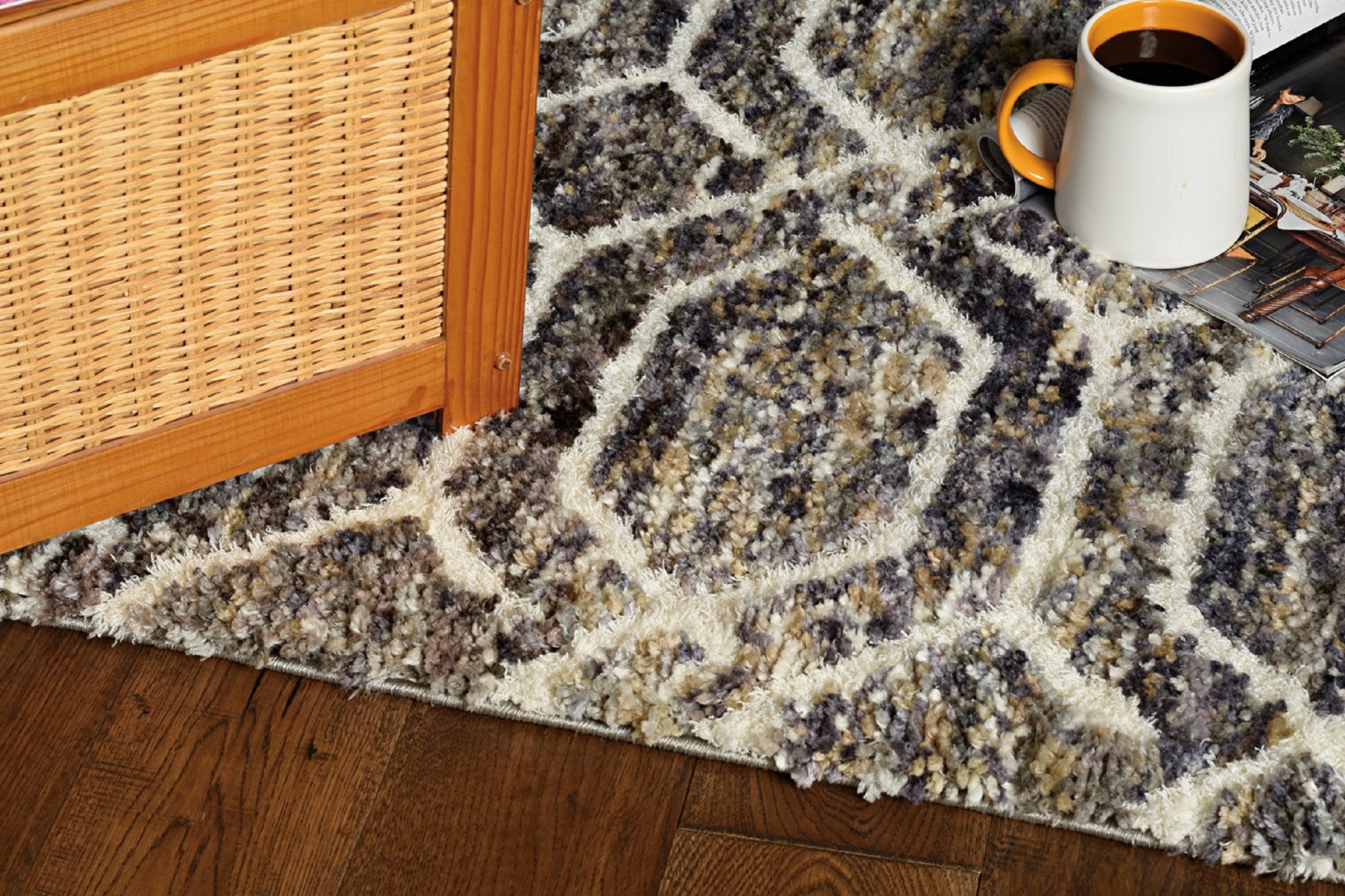 39" X 59"  Grey Polyester Rug