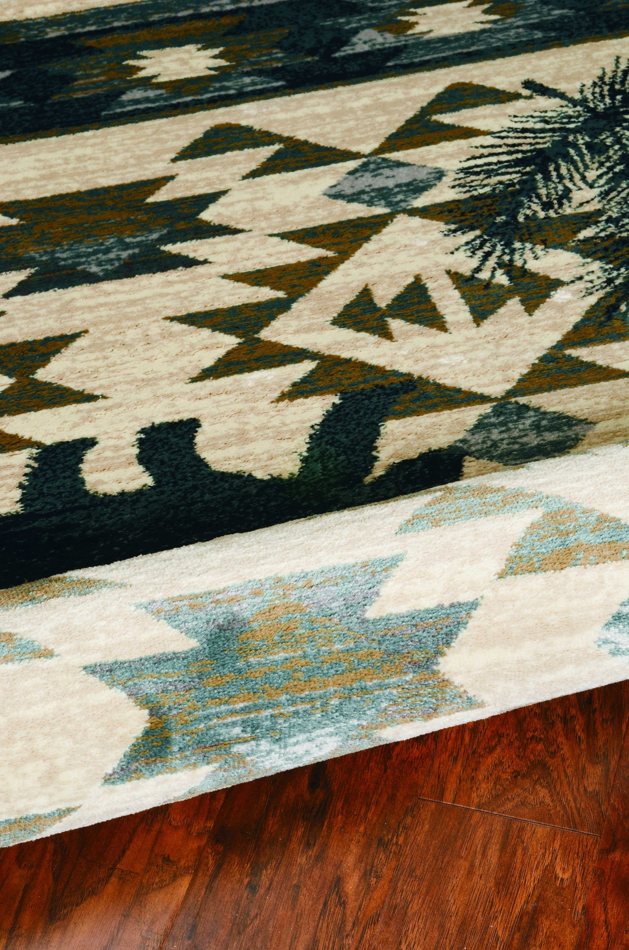 94" X 118" Ivory or Blue Polypropelene Rug