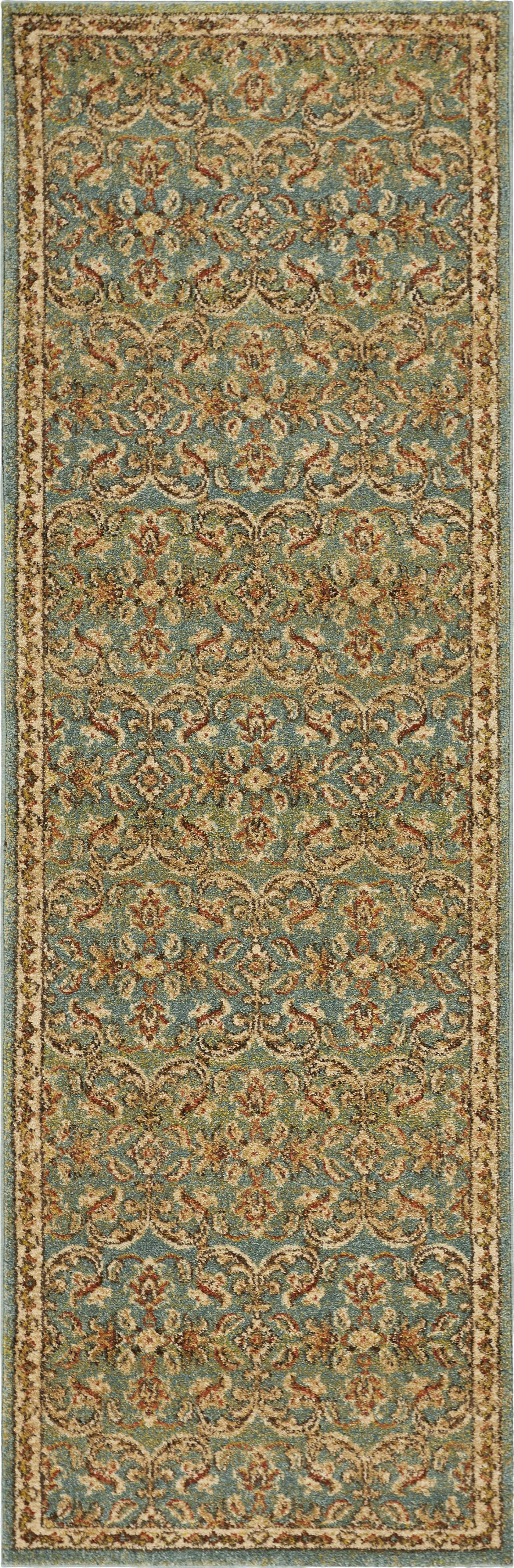 63" X 91" Turquoise Polypropylene Rug