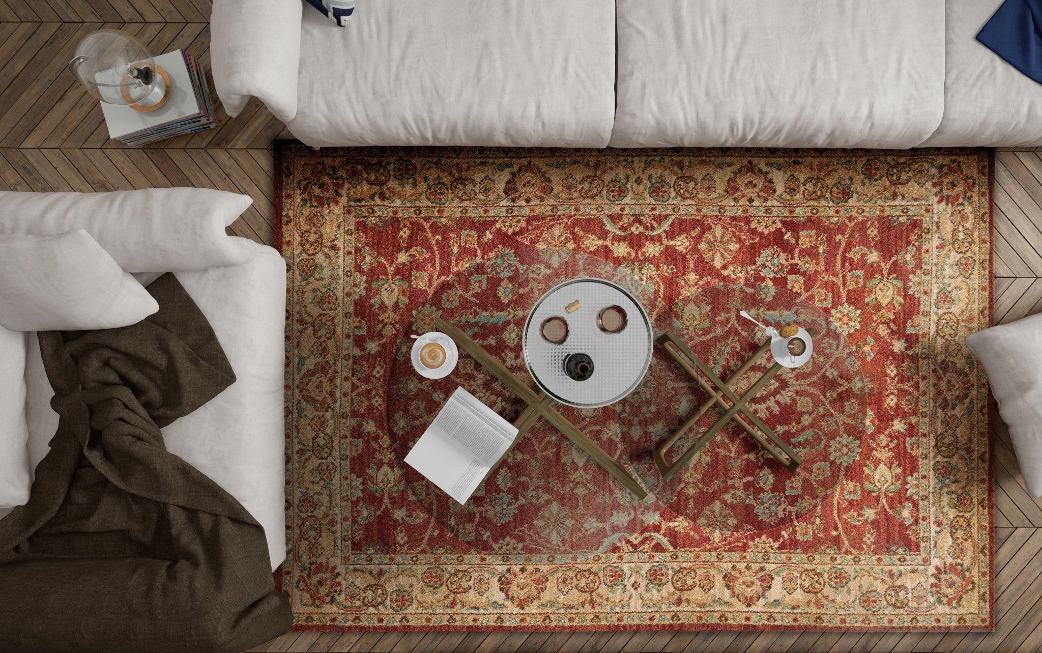 94" X 134" Spice or  Sand Polypropylene Rug