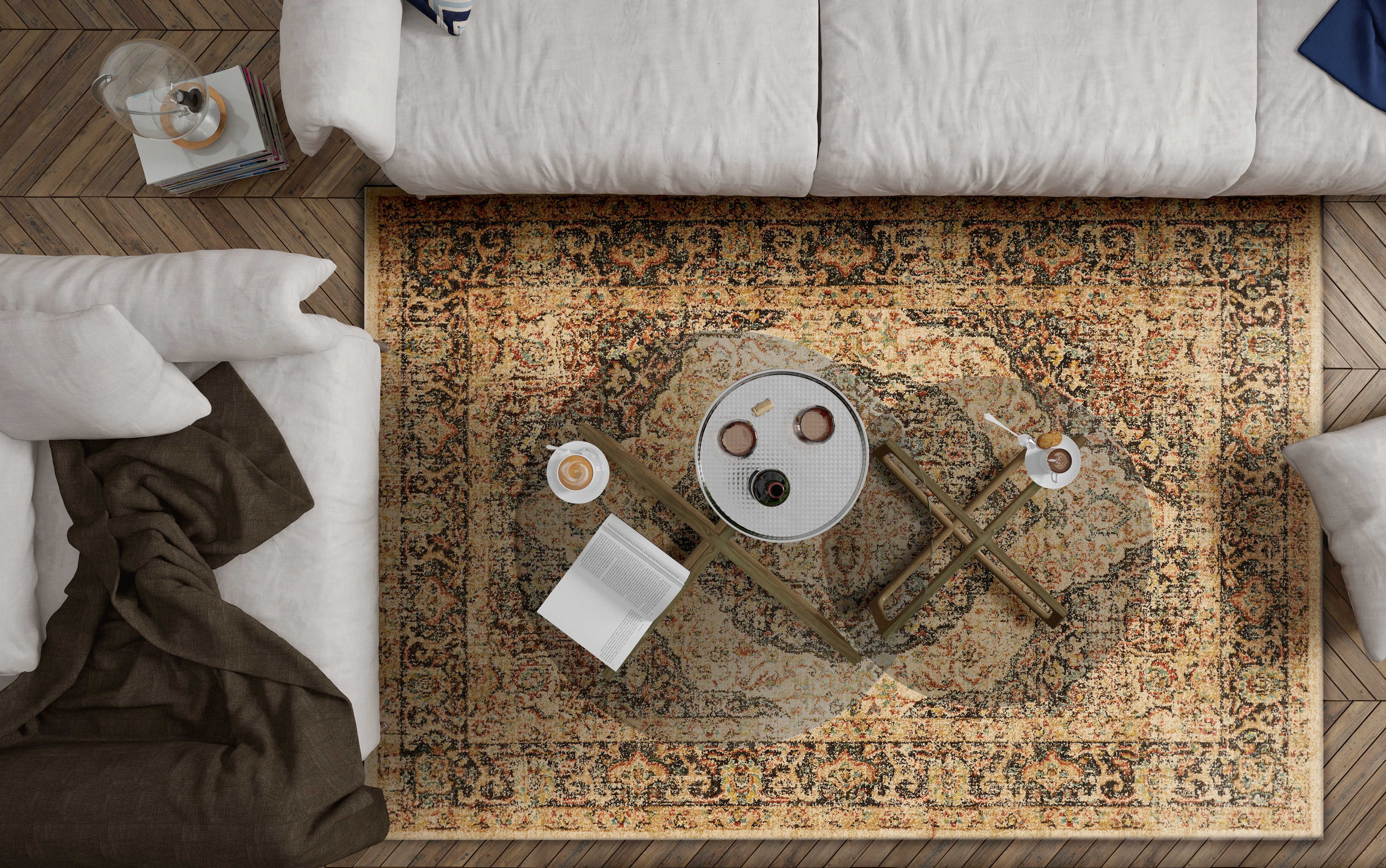 31" X 96" Mocha Polypropylene Rug