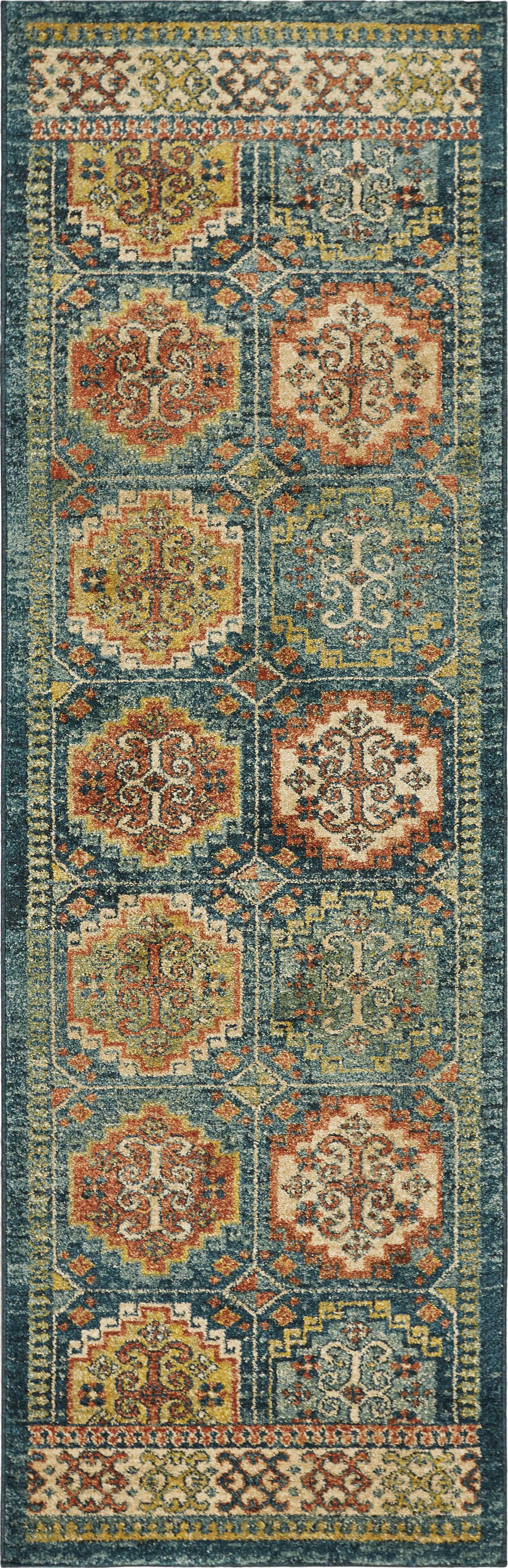 63" X 91" Teal Polypropylene Rug