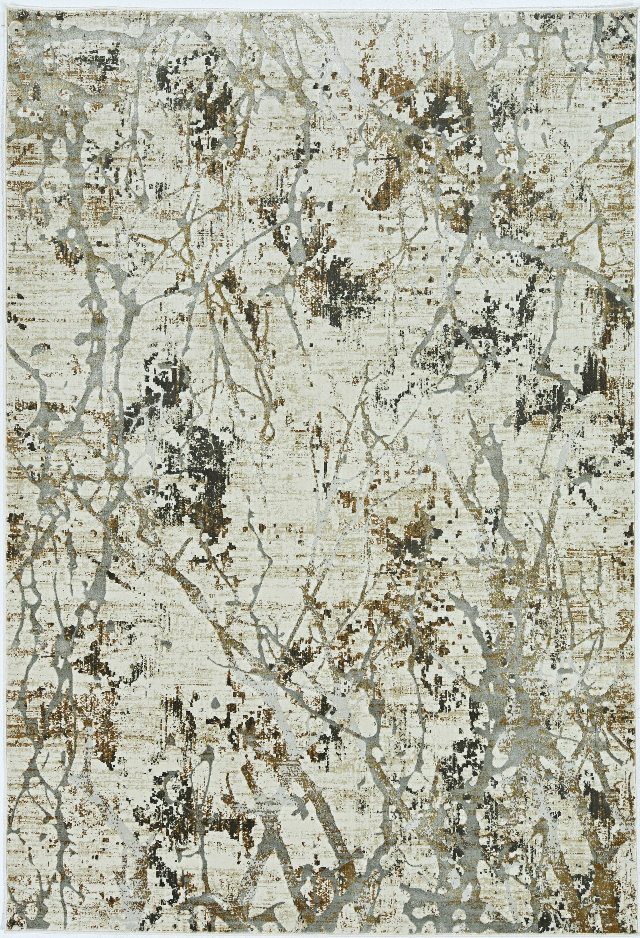 39" X 55" Ivory or Gold Polypropelene or Viscose Rug