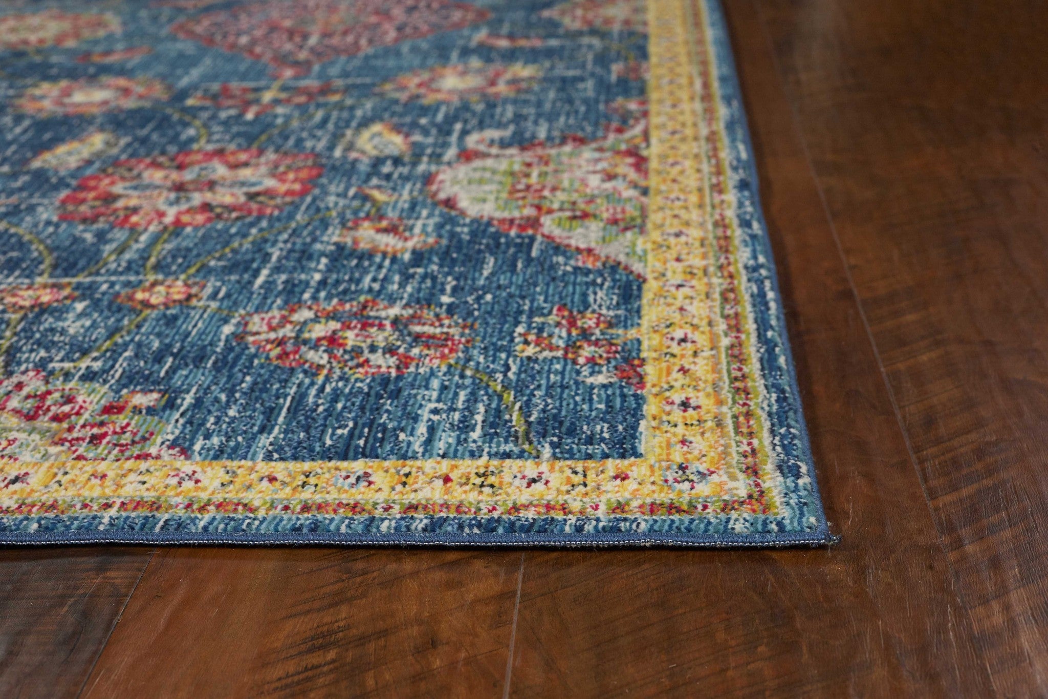 31" X 96" Blue Polypropylene Rug