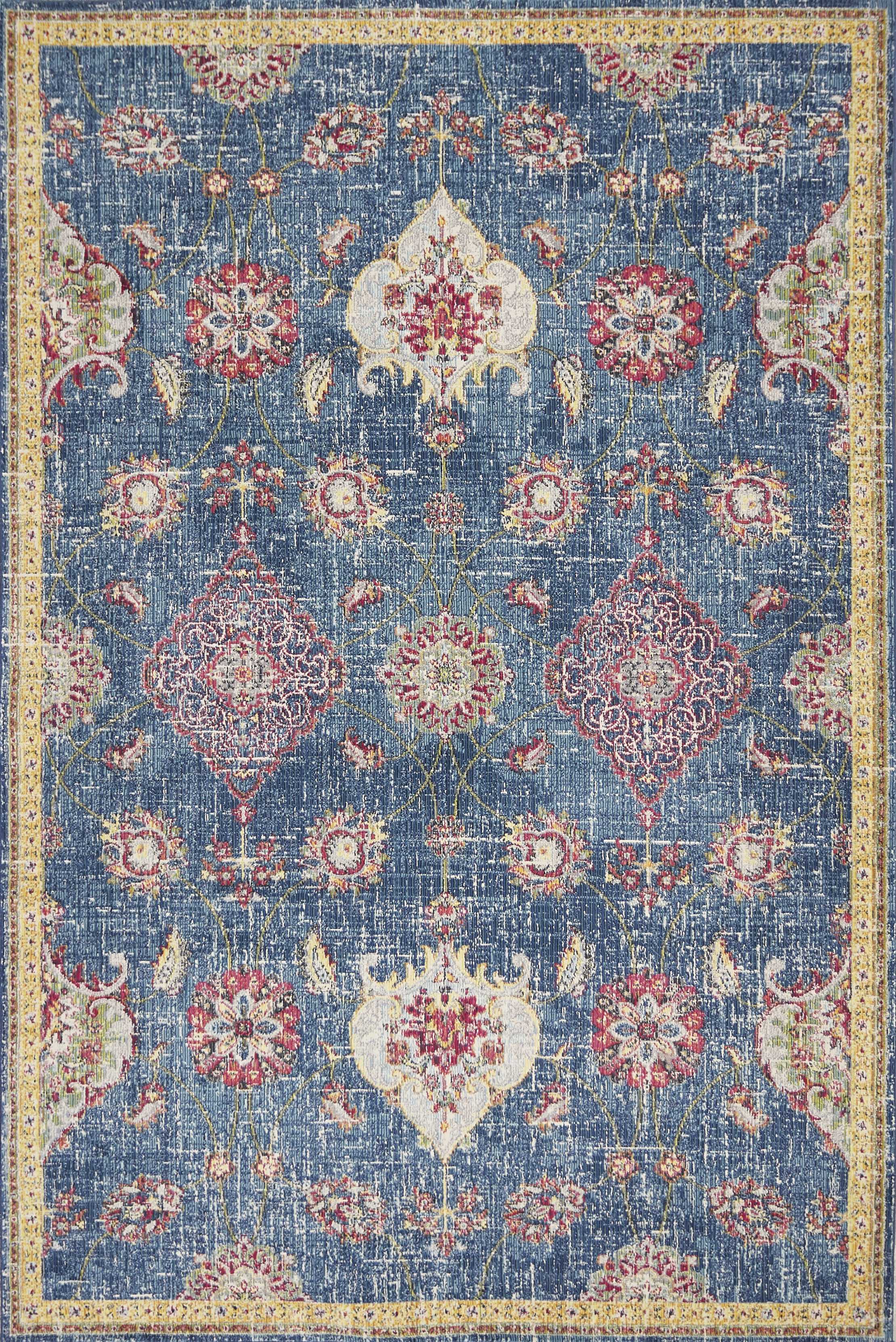 31" X 96" Blue Polypropylene Rug