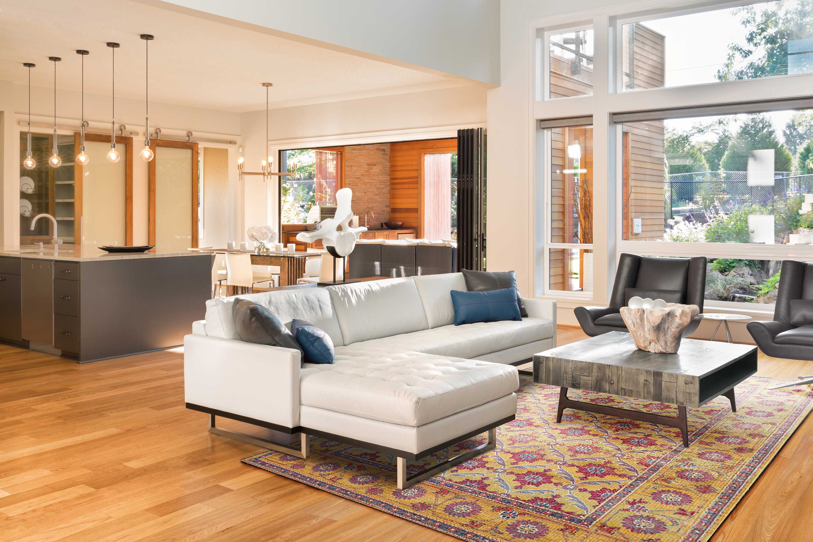 63" X 91" Gold Polypropelene Rug