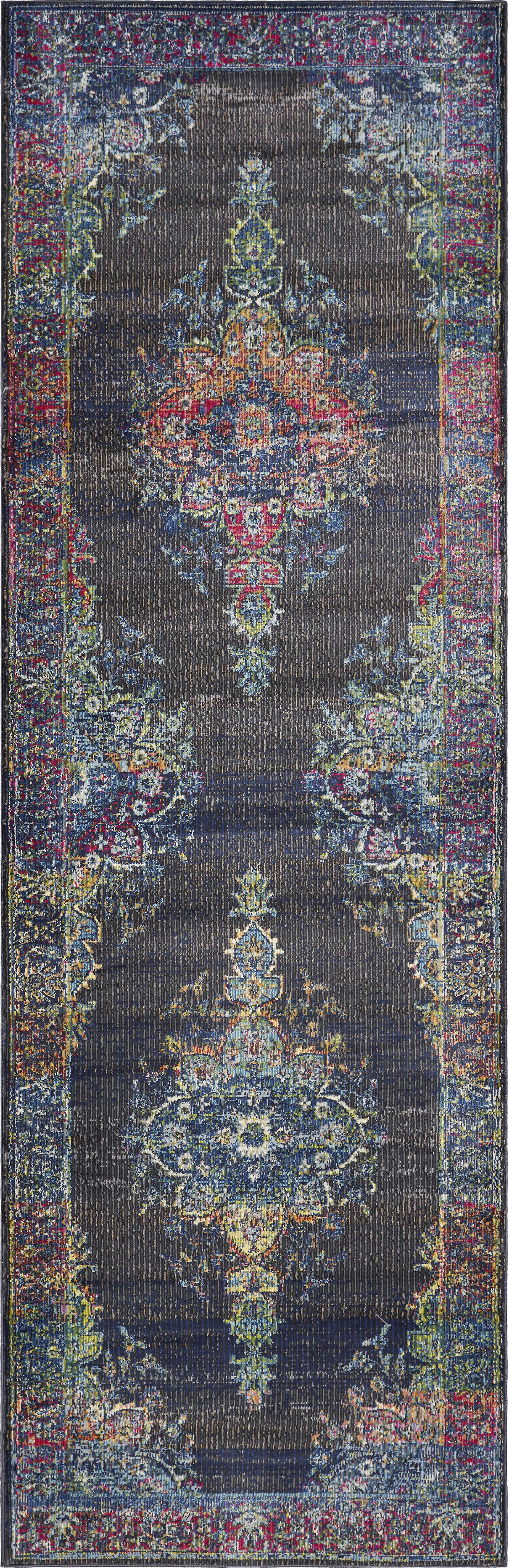 31" X 96" Charcoal Polypropelene Rug