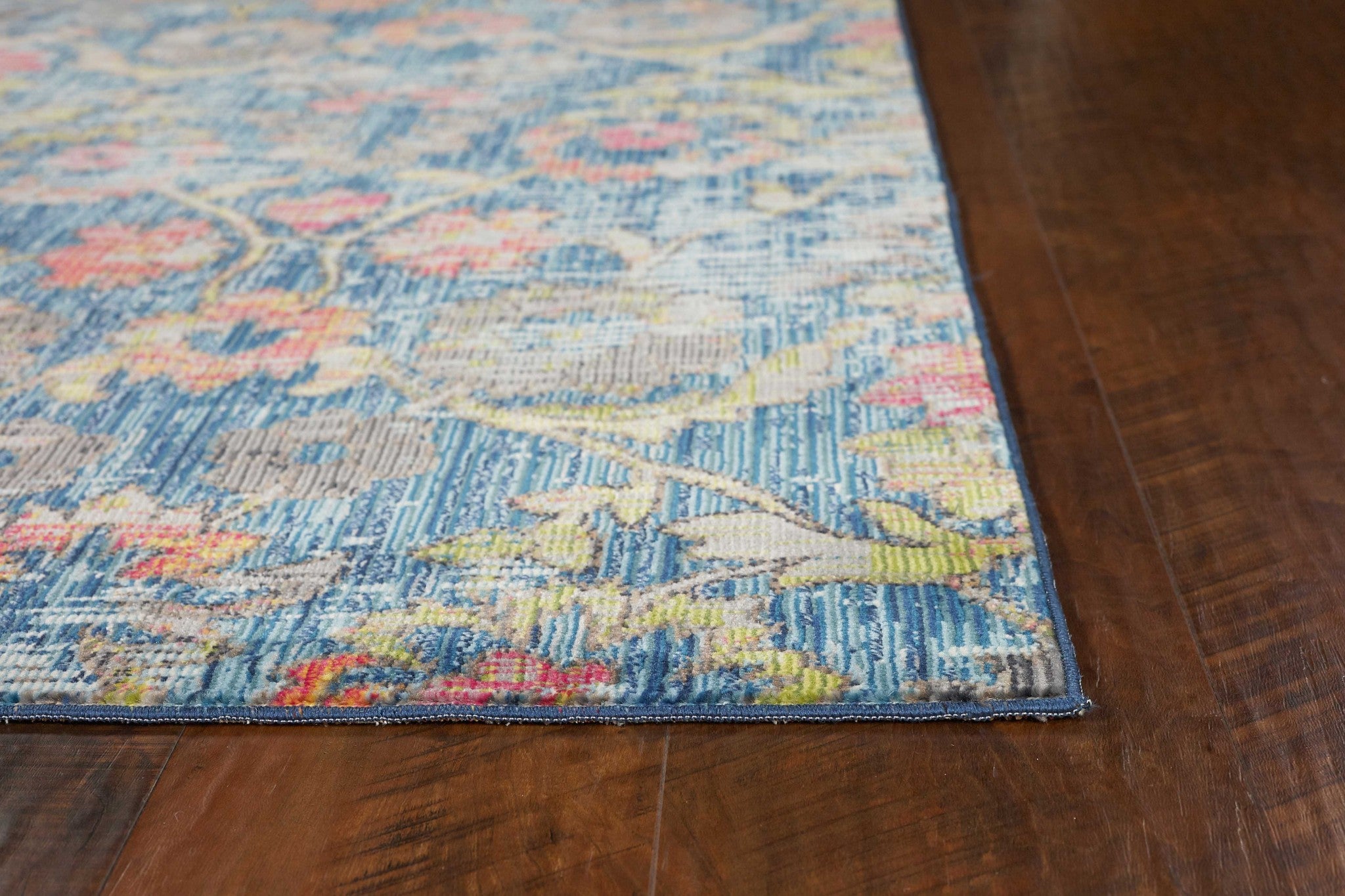 31" X 96" Blue Polypropelene Rug