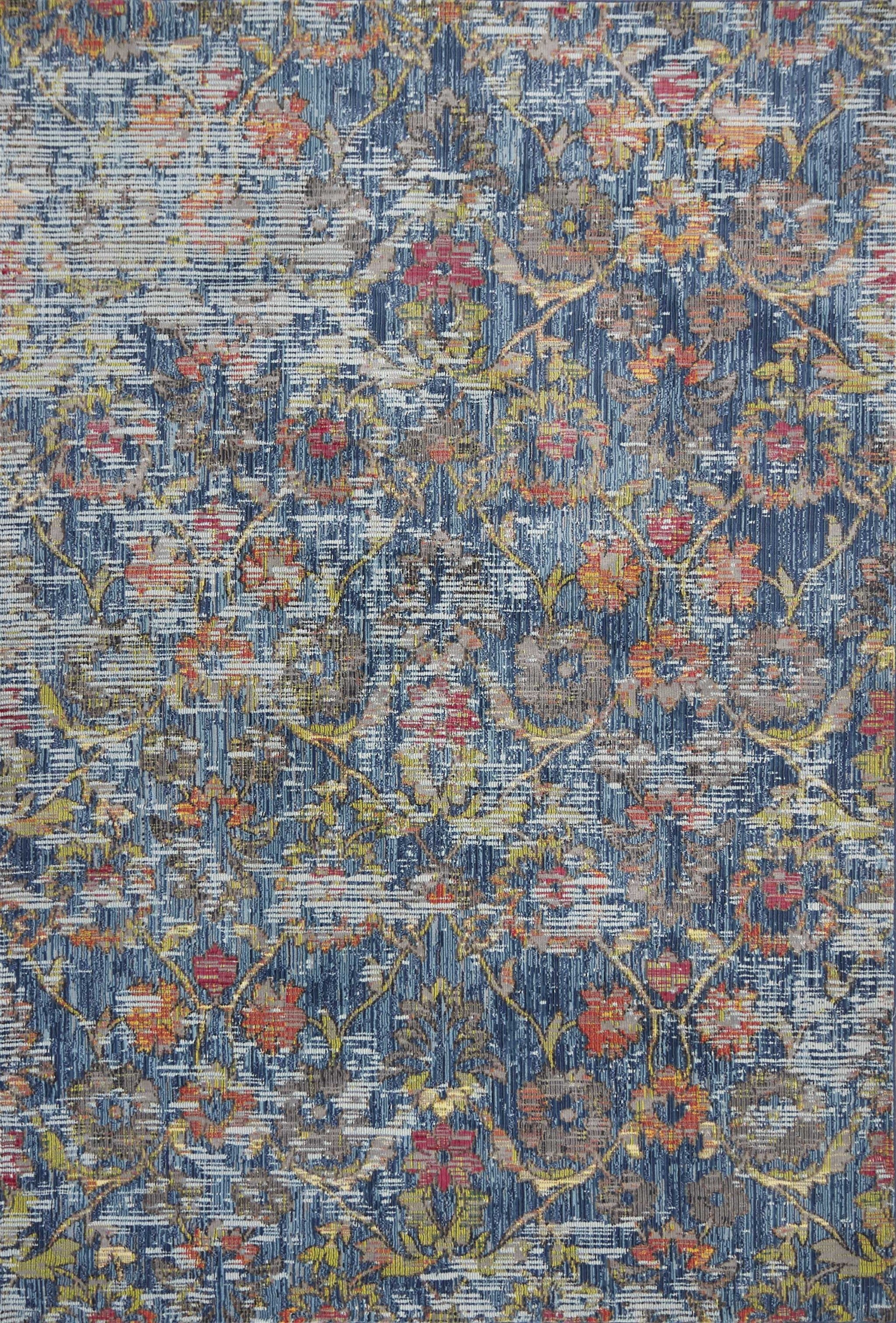 31" X 96" Blue Polypropelene Rug