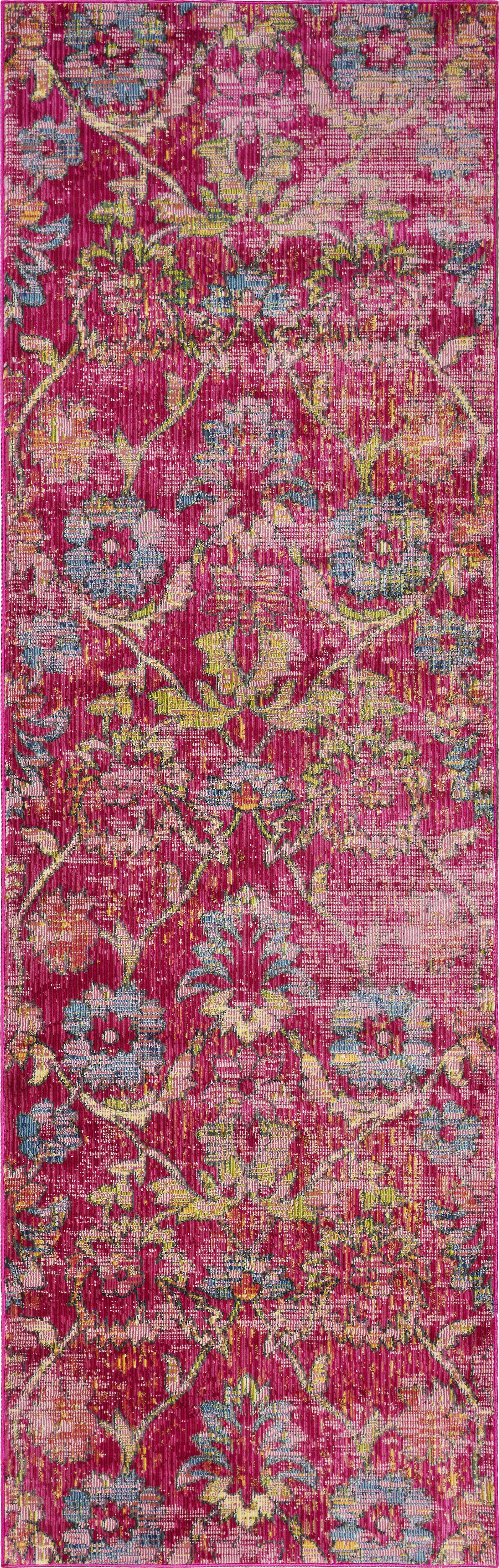 31" X 96" Pink Polypropelene Rug