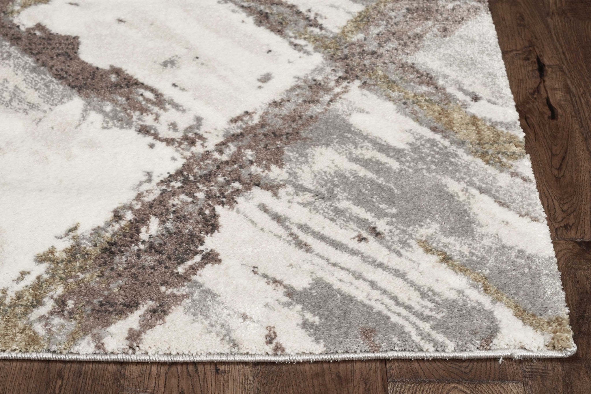 27" X 90" Ivory or Grey Polyester Rug