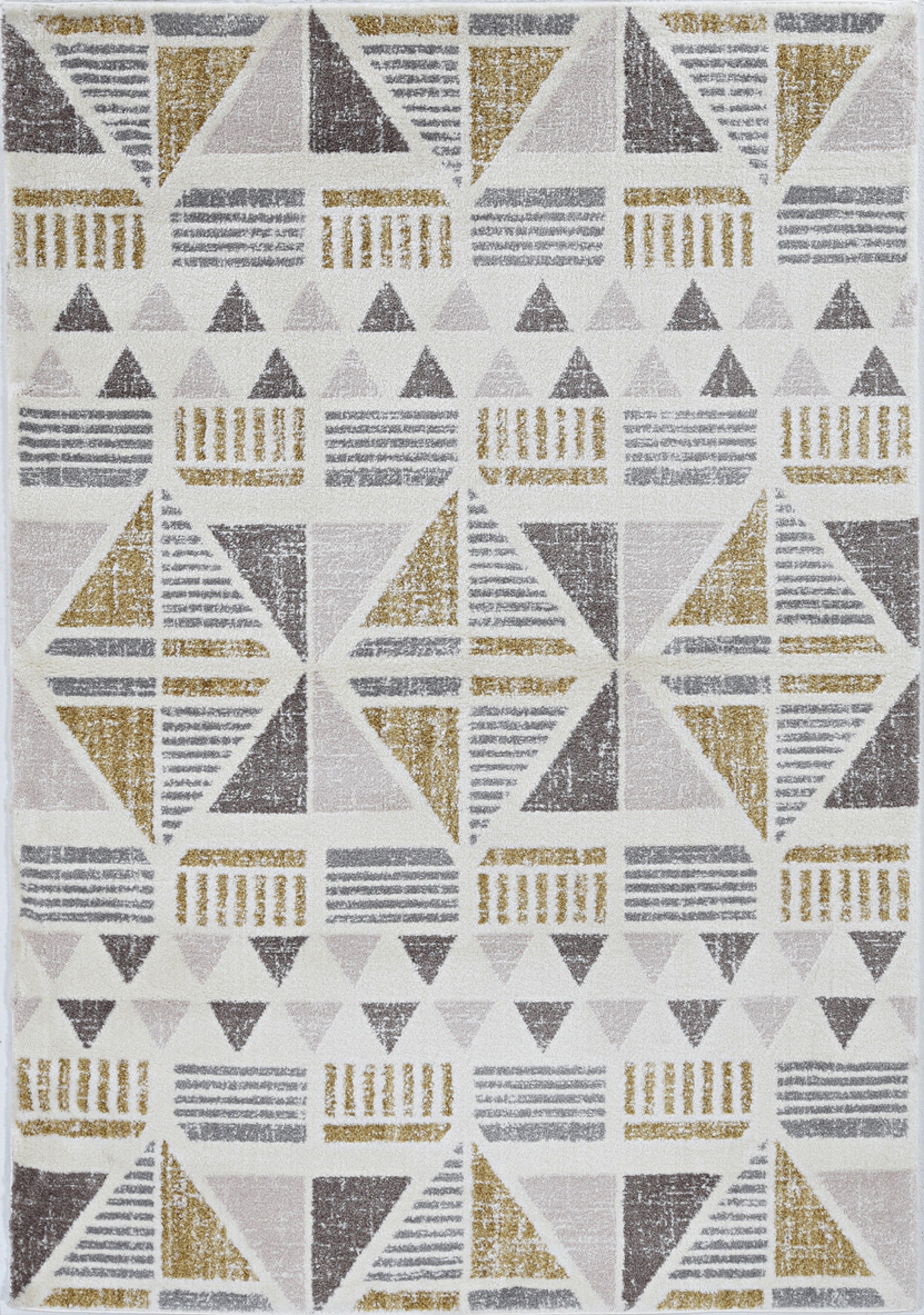 39" X 59" Ivory or Gold Polyester Rug