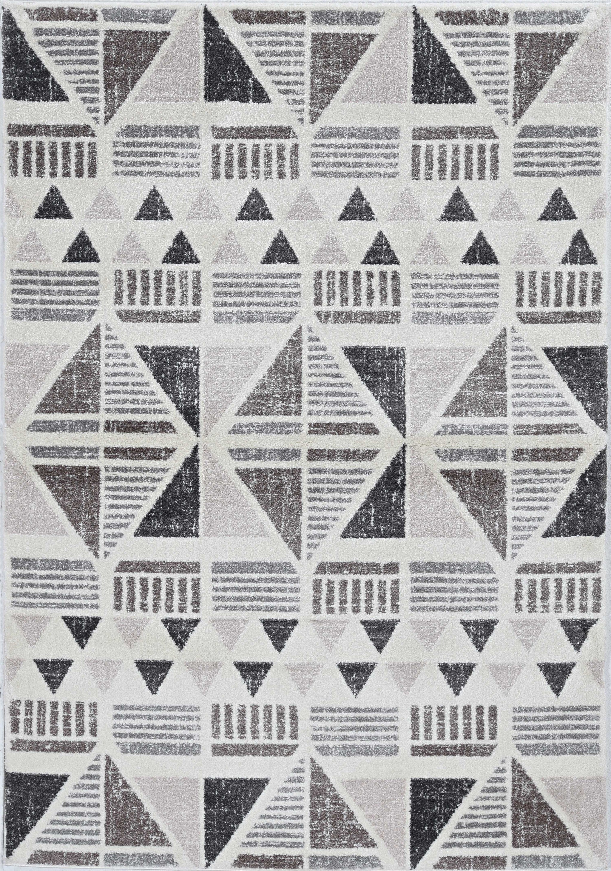 63" X 91" Ivory or Mocha Polyester Rug