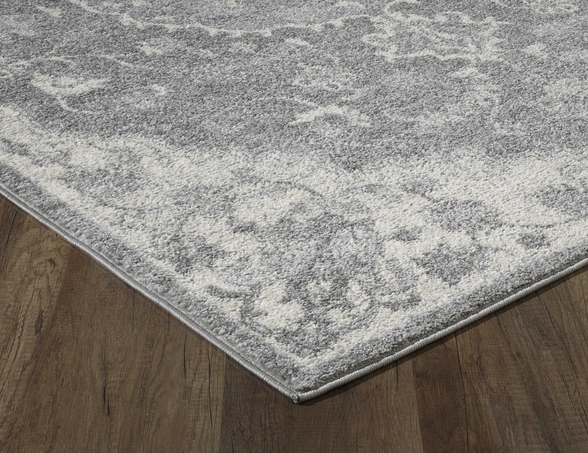 24" X 84" Grey Polypropelene Rug