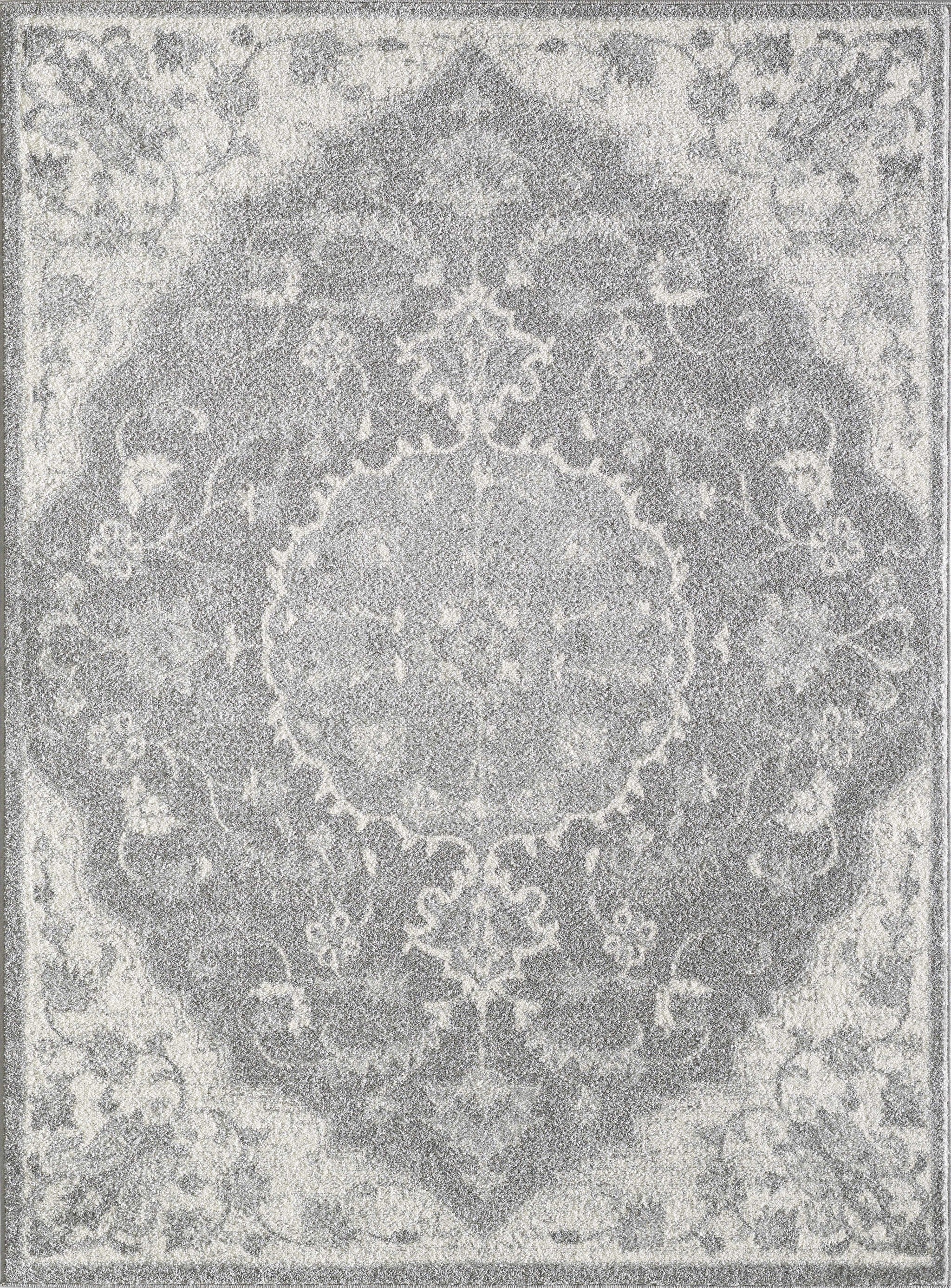 24" X 84" Grey Polypropelene Rug