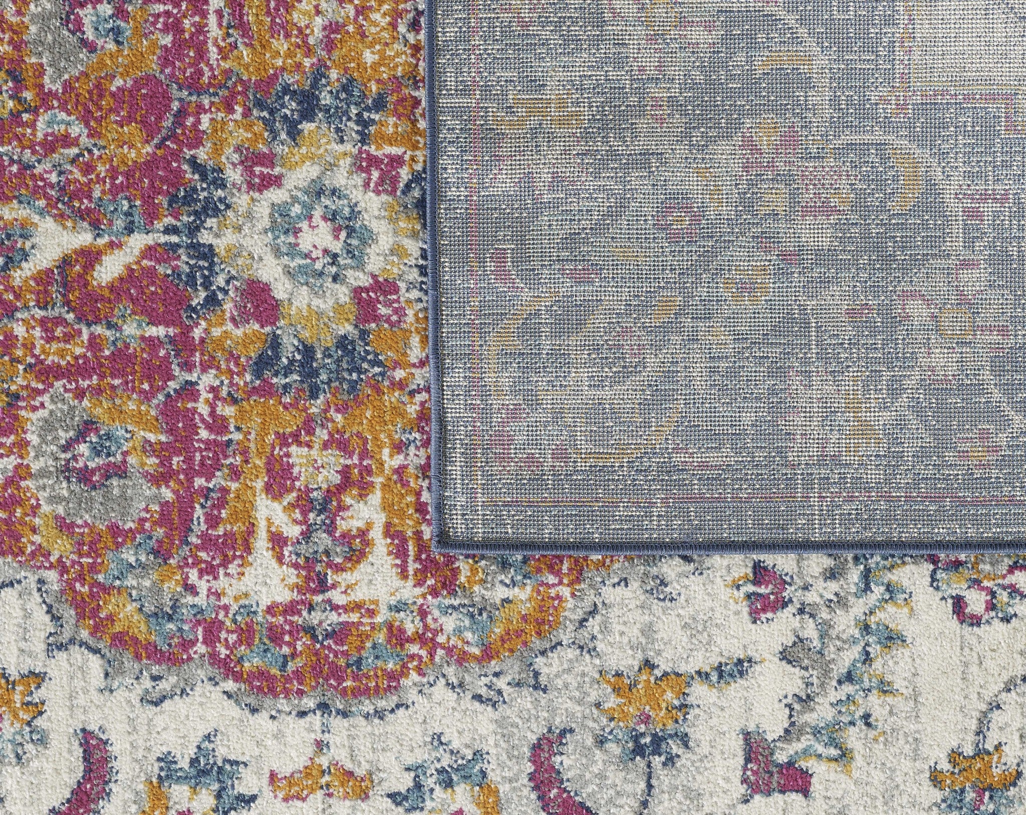 63" X 87" Ivory or Navy Polypropelene Rug