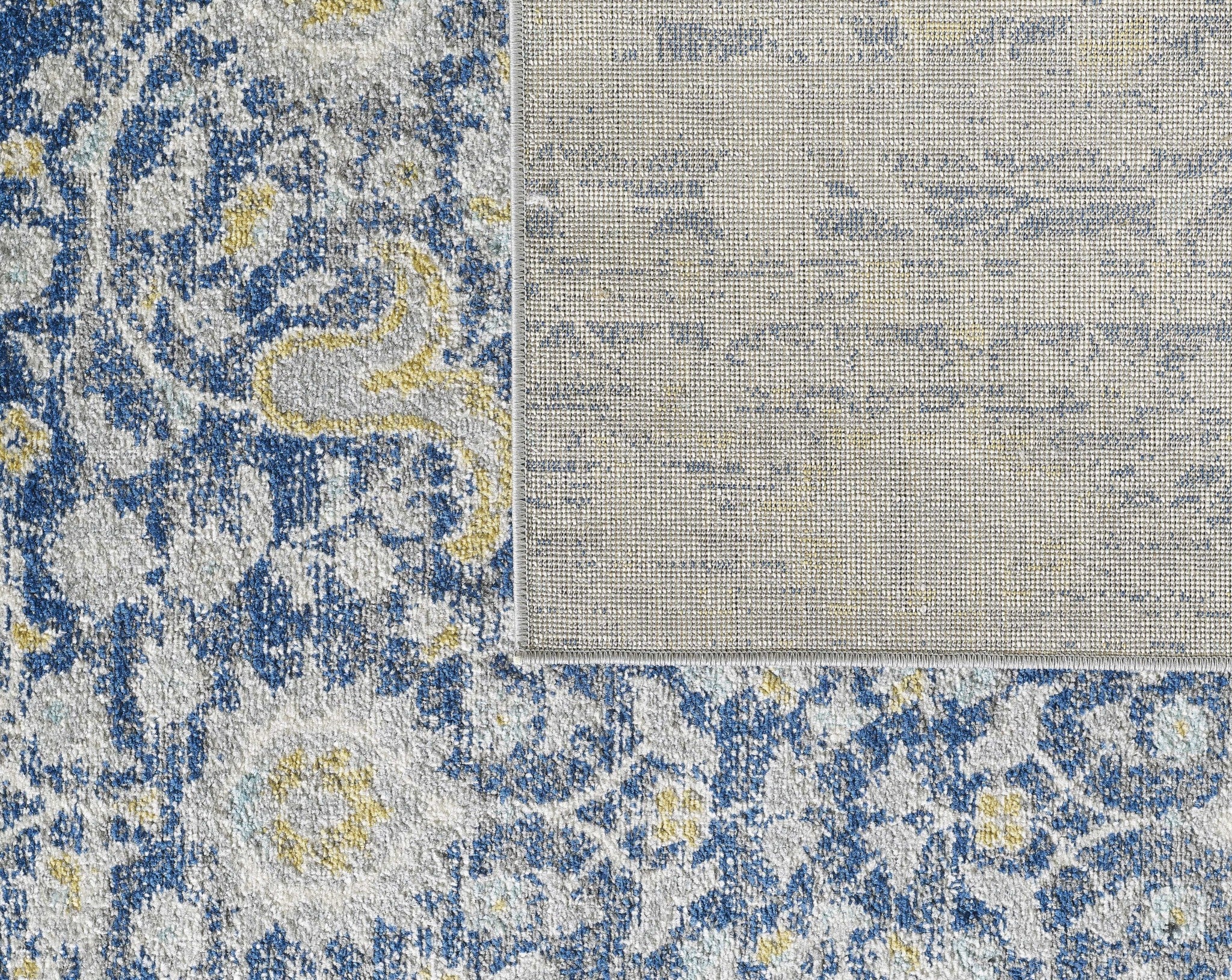 63" X 87" Blue or  Grey Polypropelene Rug