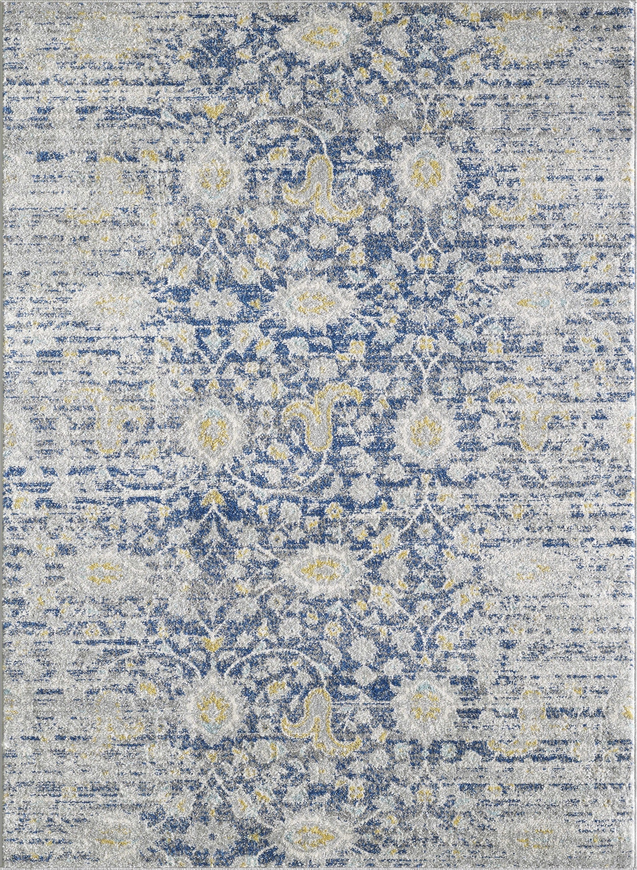 94" X 123" Blue or  Grey Polypropelene Rug
