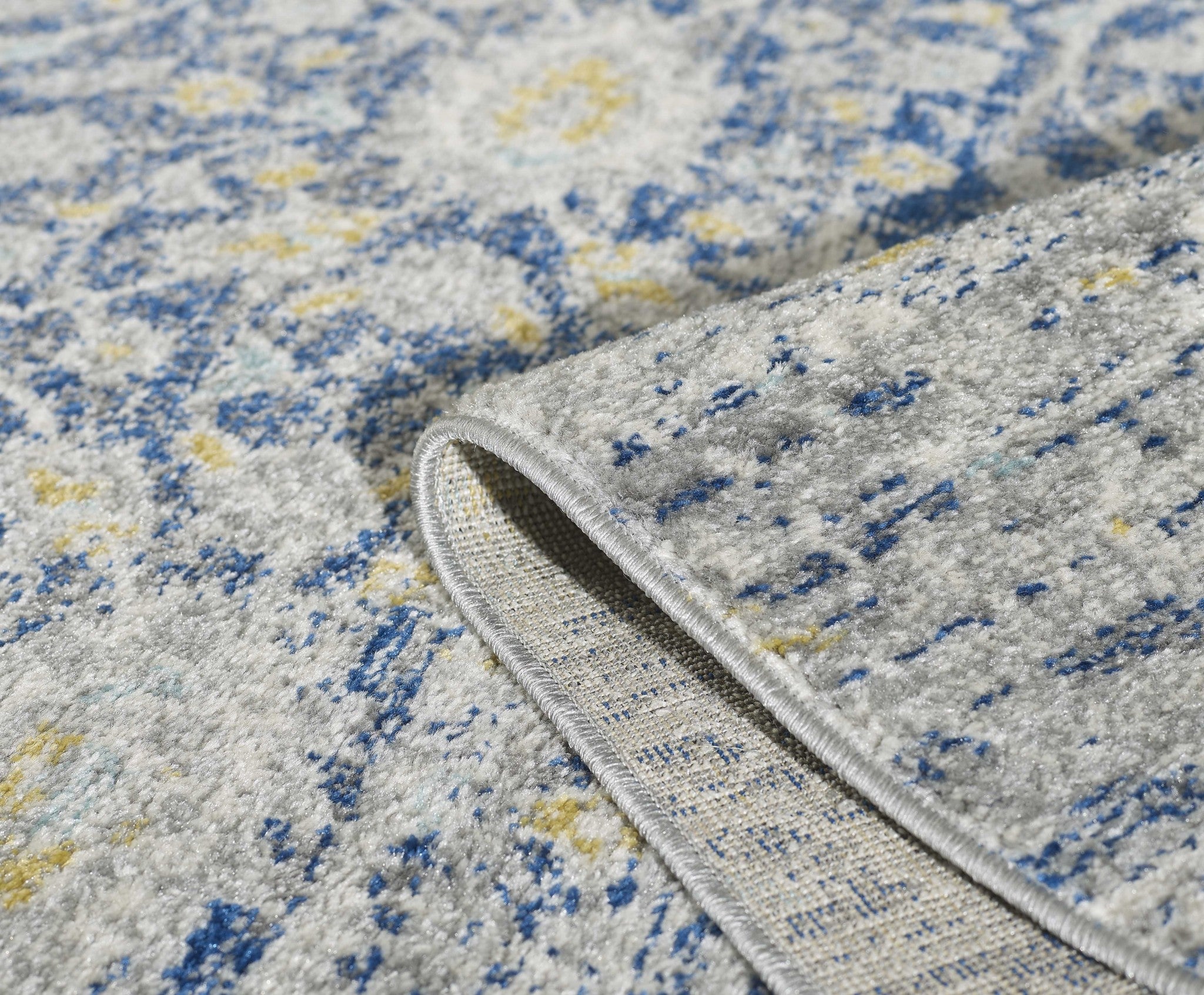94" X 123" Blue or  Grey Polypropelene Rug