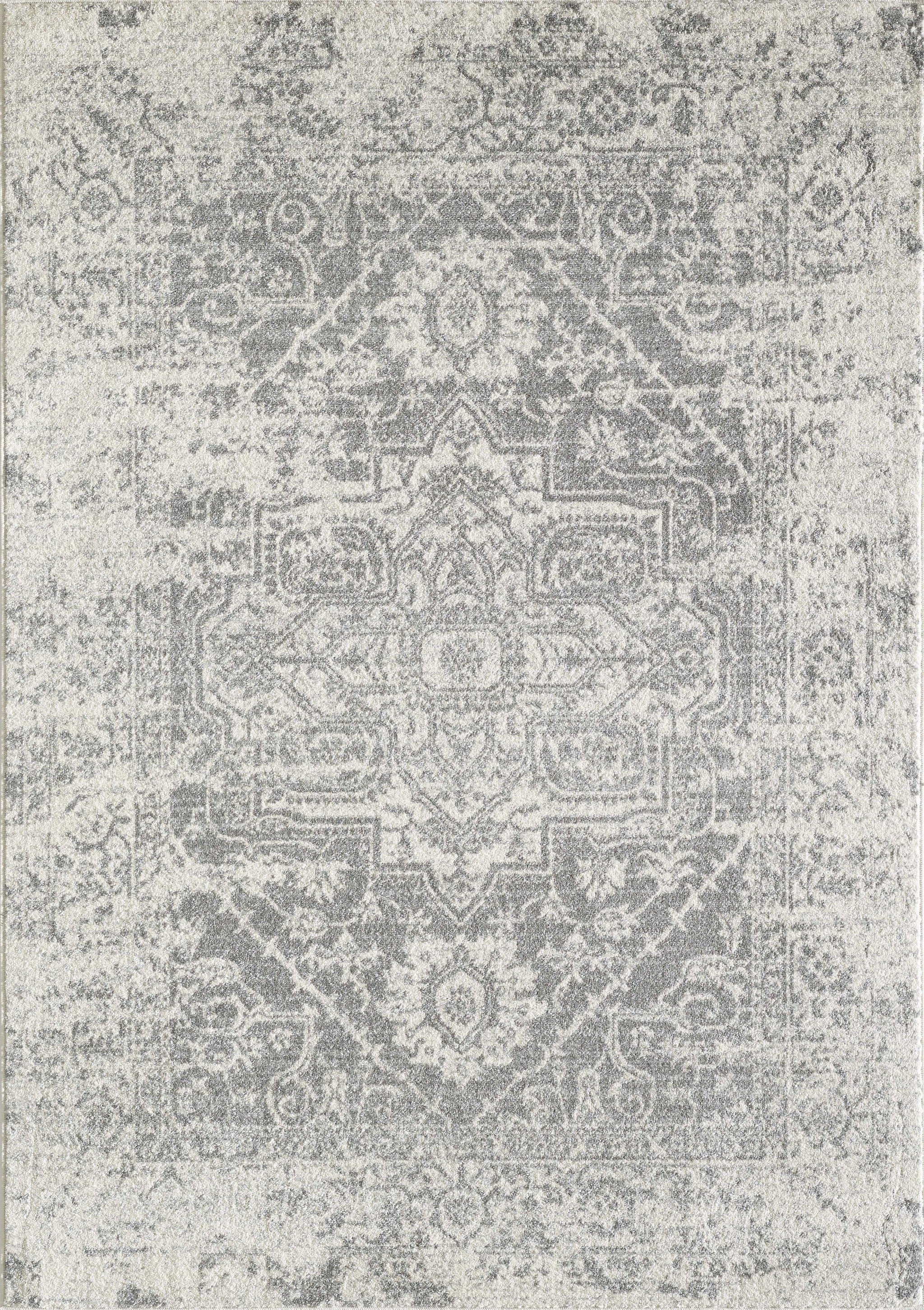 24" X 84" Grey Polypropelene Rug