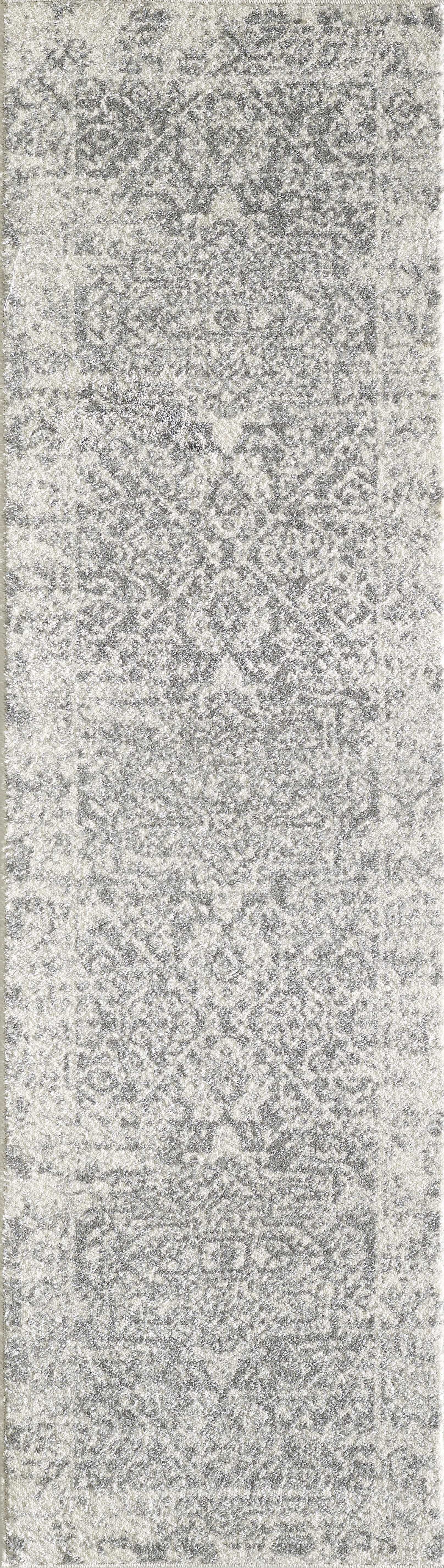 24" X 84" Grey Polypropelene Rug