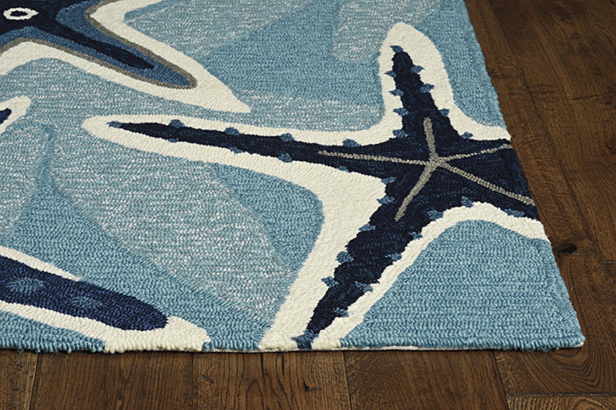 24" X 36" Blue Polypropelene Rug