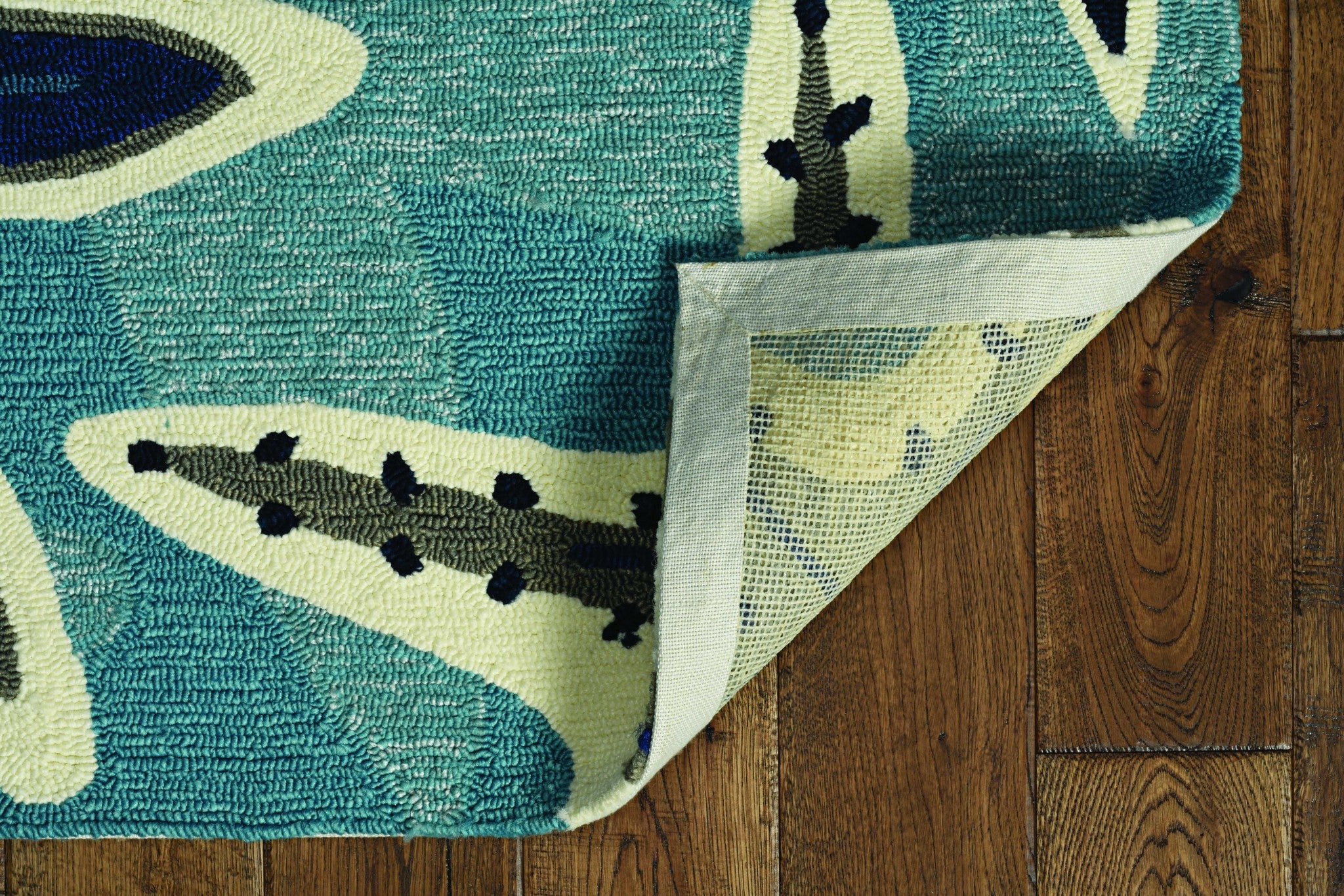 90" X 114" Blue Polypropelene Rug