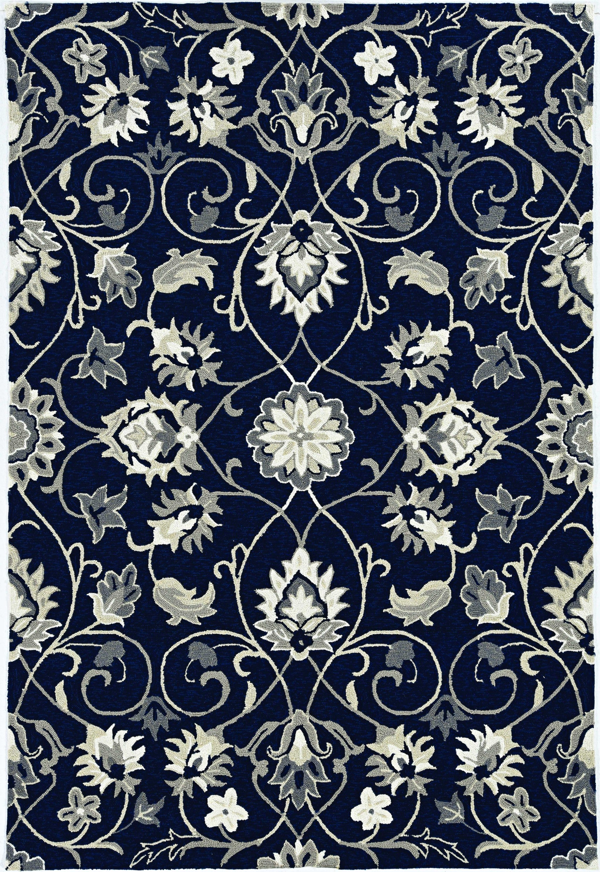 24" X 36" Navy Polypropelene Rug