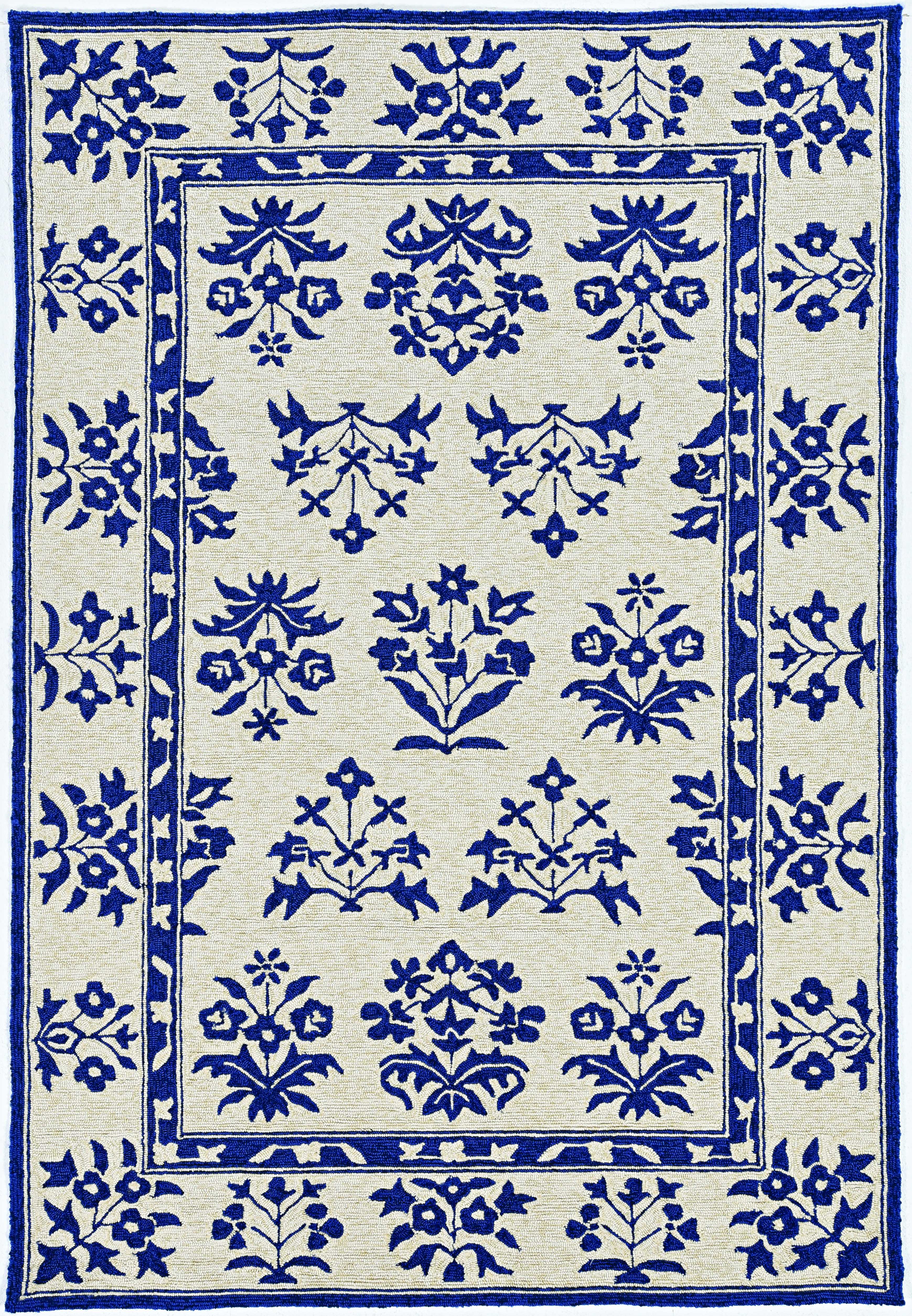 39" X 63" Sand or  Blue Polypropelene Rug