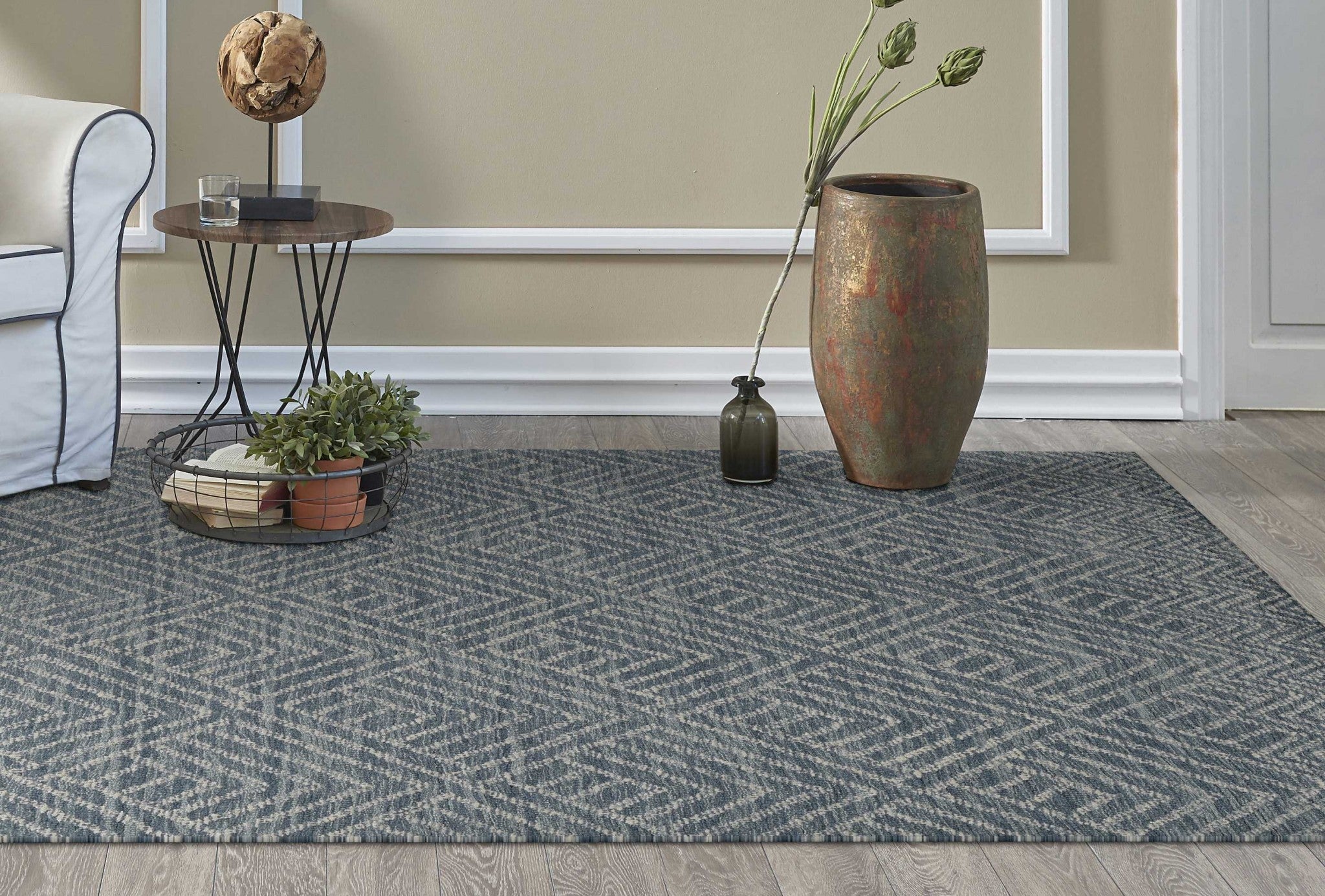 96" X 132" Denim Wool Rug