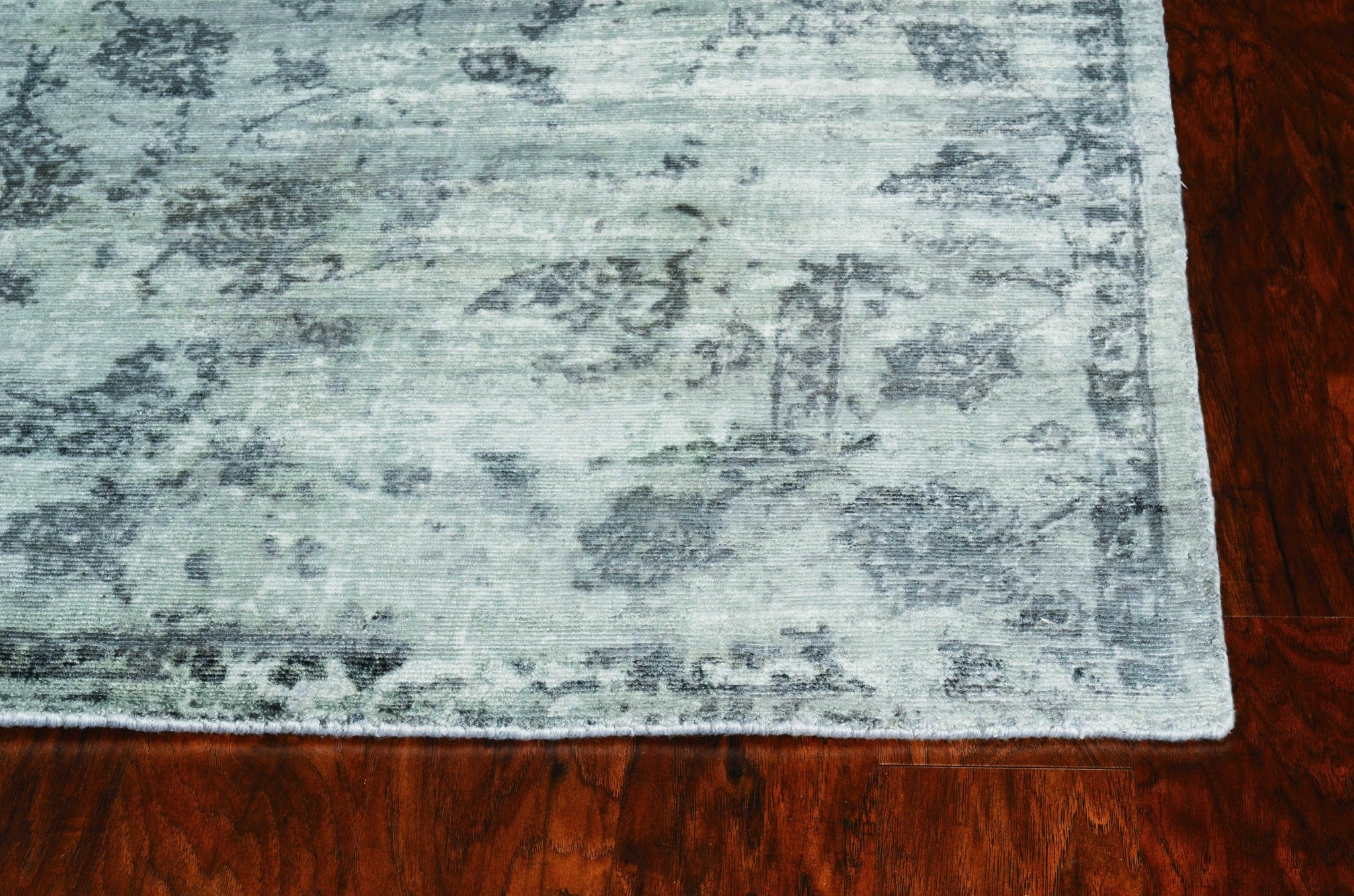 39" X 63" Grey Viscose Rug
