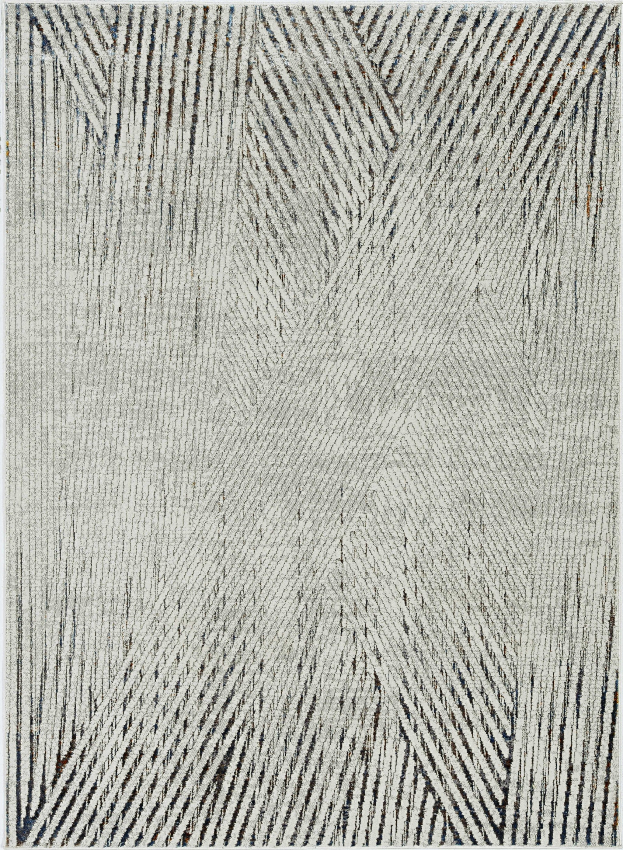 39" X 55" Ivory or Grey Polyester Rug