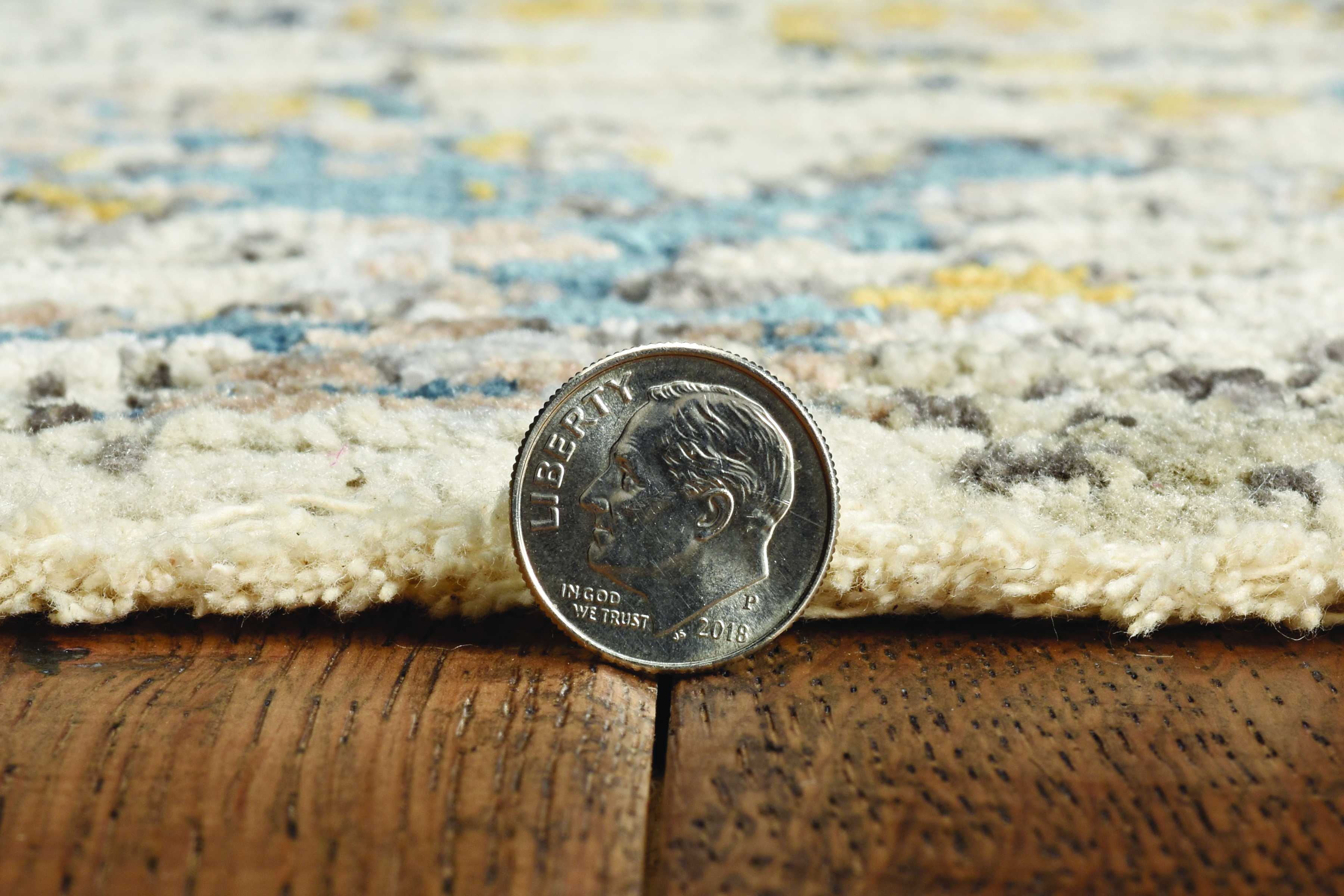 63" X 91" Silver Polyester Rug