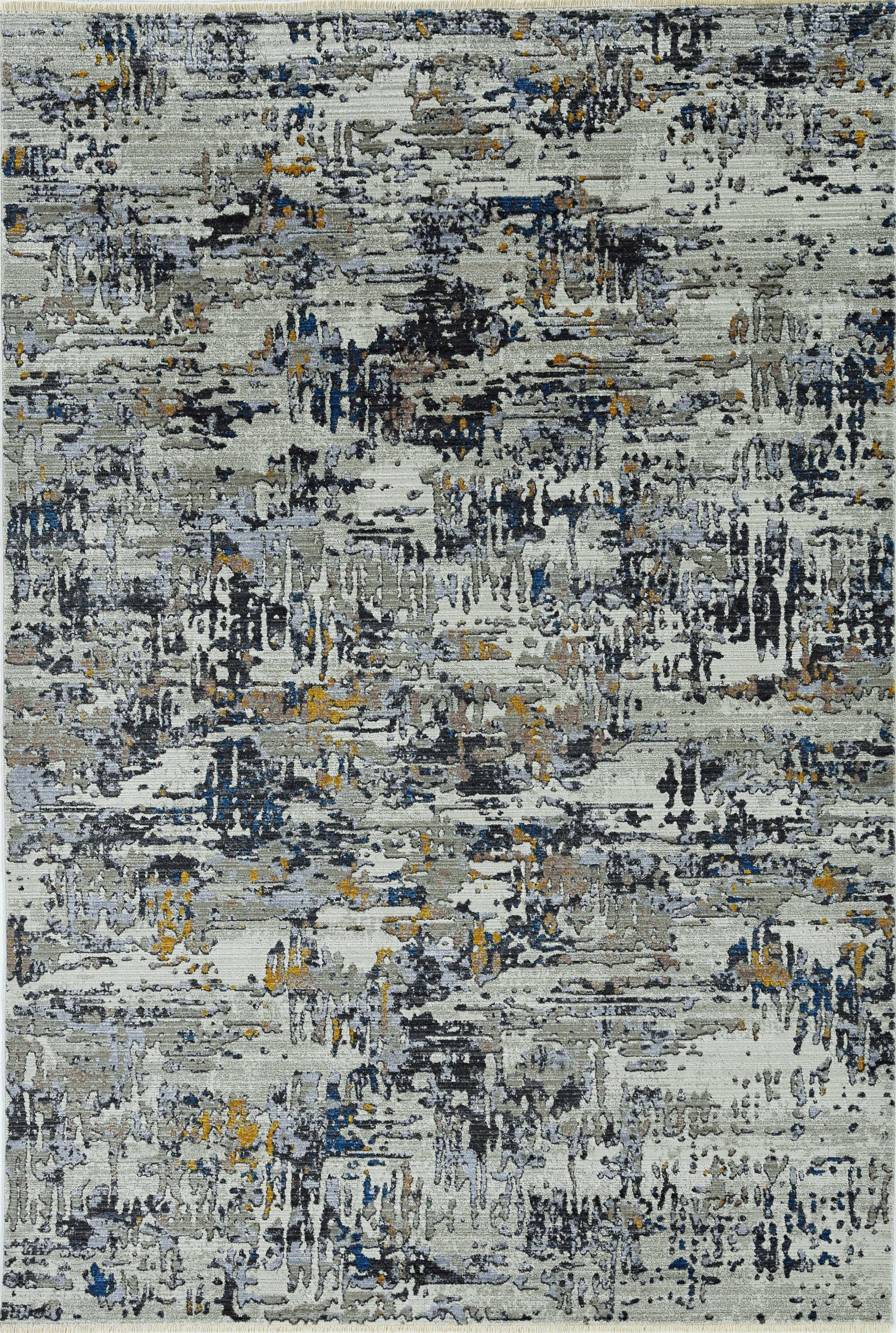 47" X 65" Grey Polyester Rug