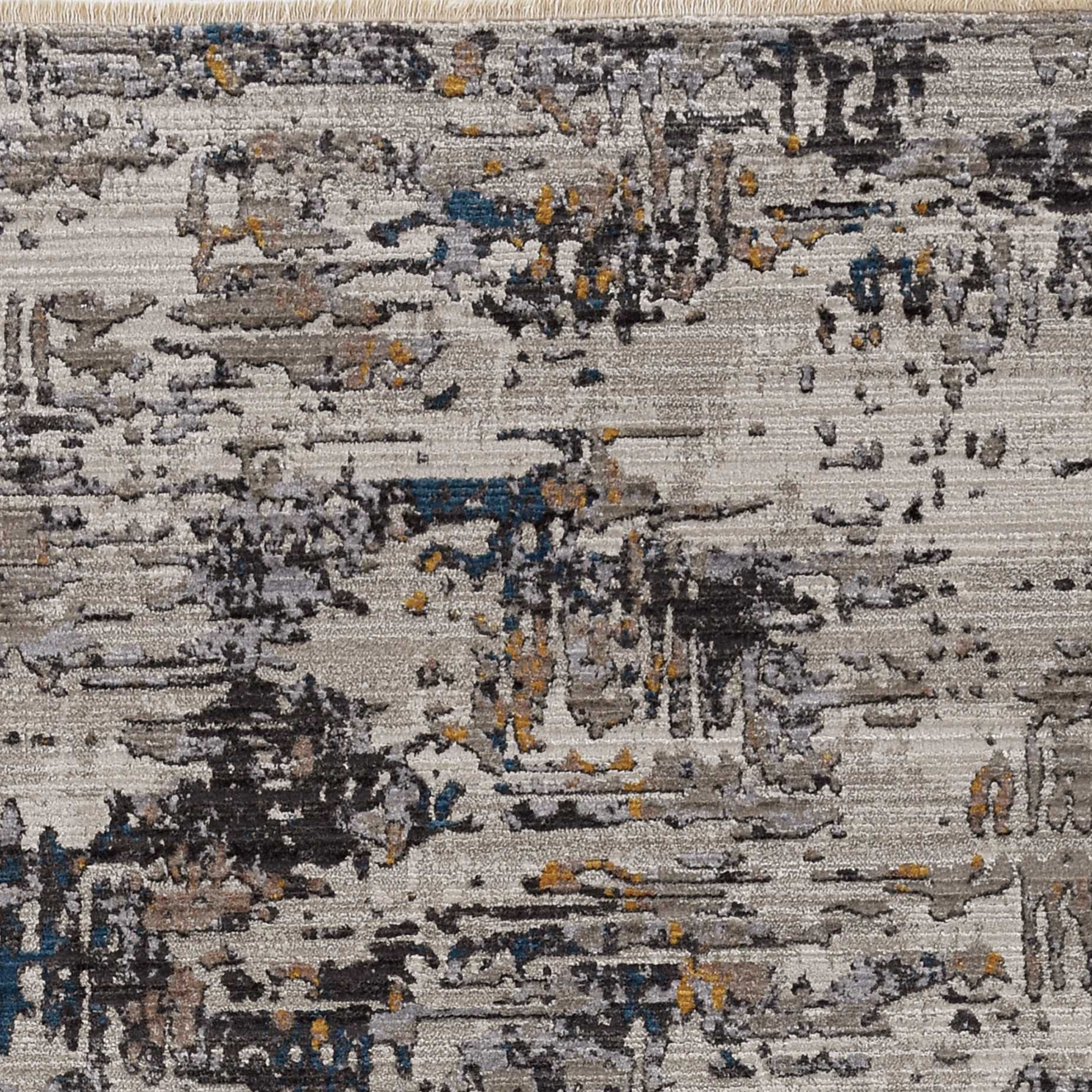 106" X 158" Grey Polyester Rug