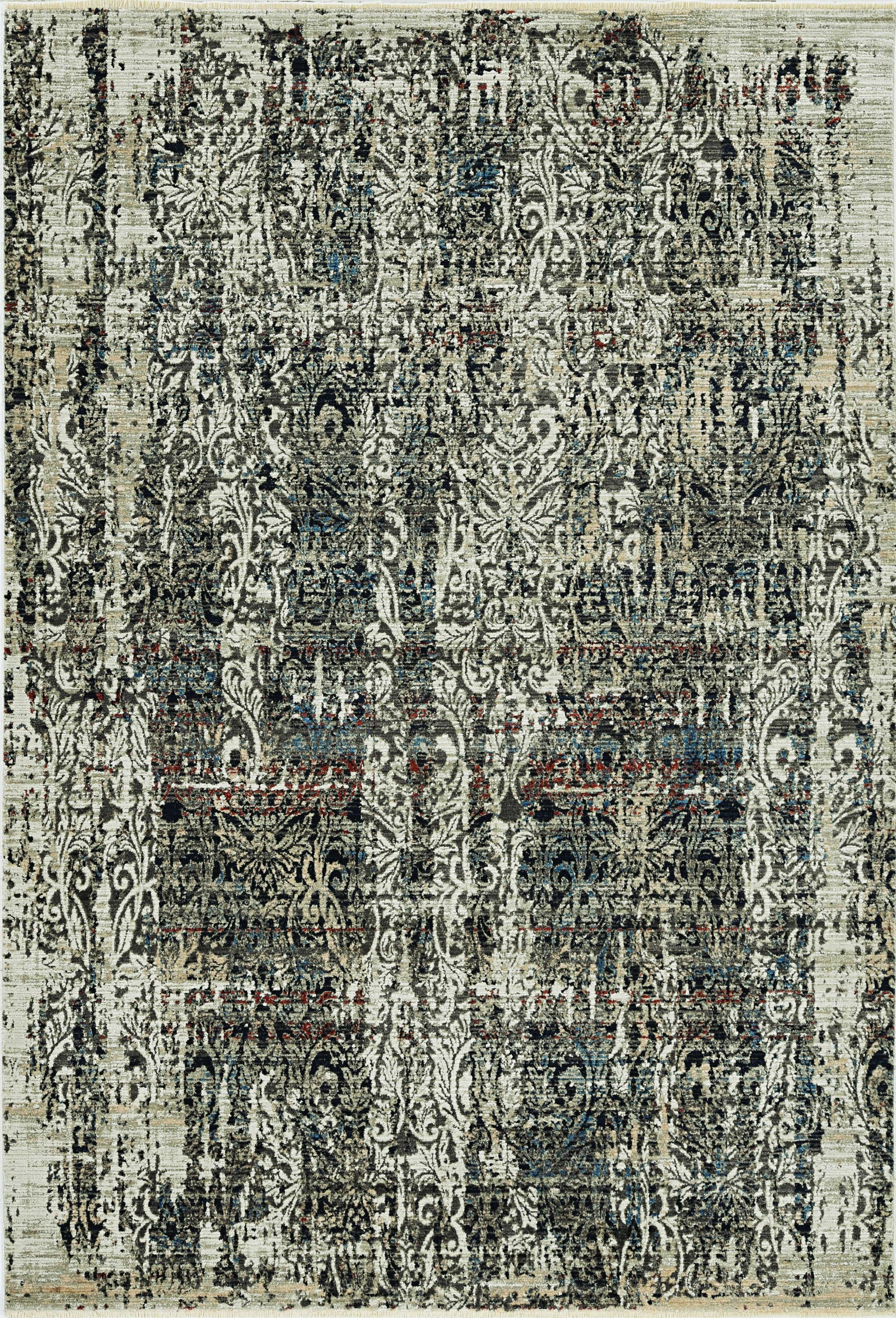 27" X 91" Grey Polyester Rug