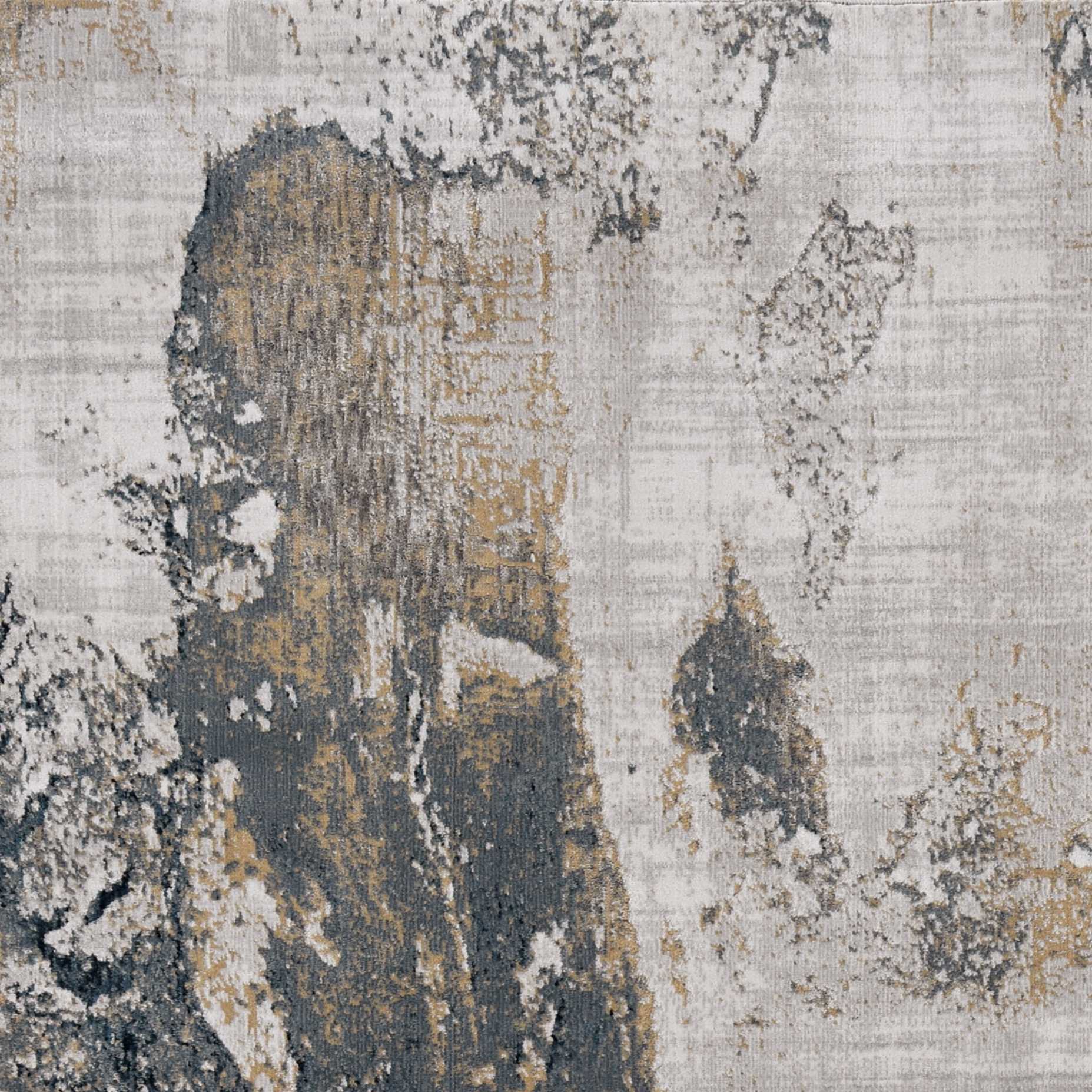 63" X 91" Grey or  Brick Polypropylene and  Polyester Rug