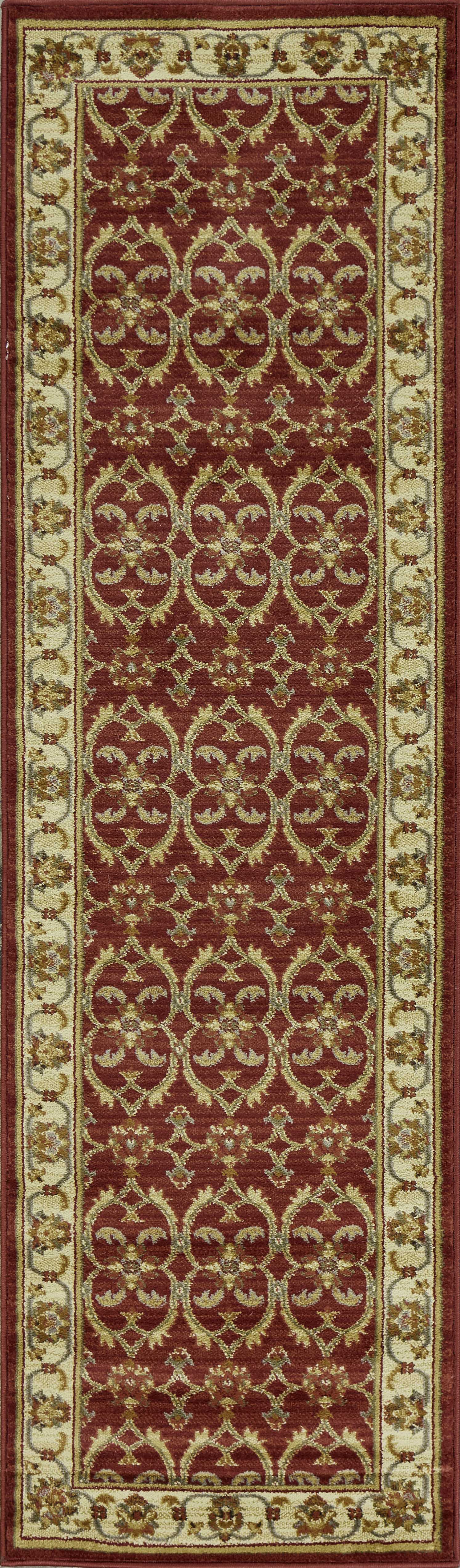 63" X 63" Red or  Ivory  Polypropylene Rug
