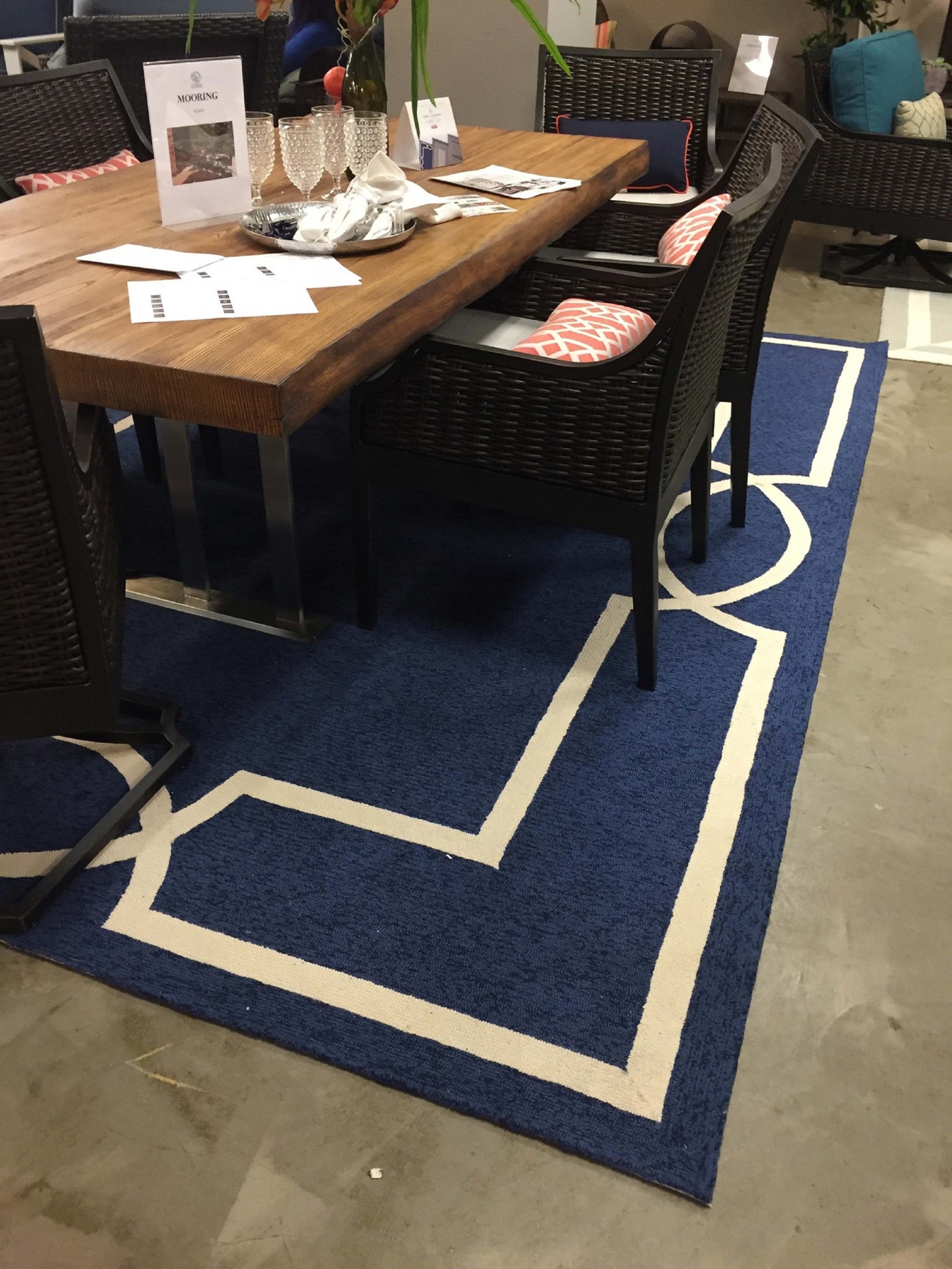 21" X 34" Ocean Polypropelene Rug