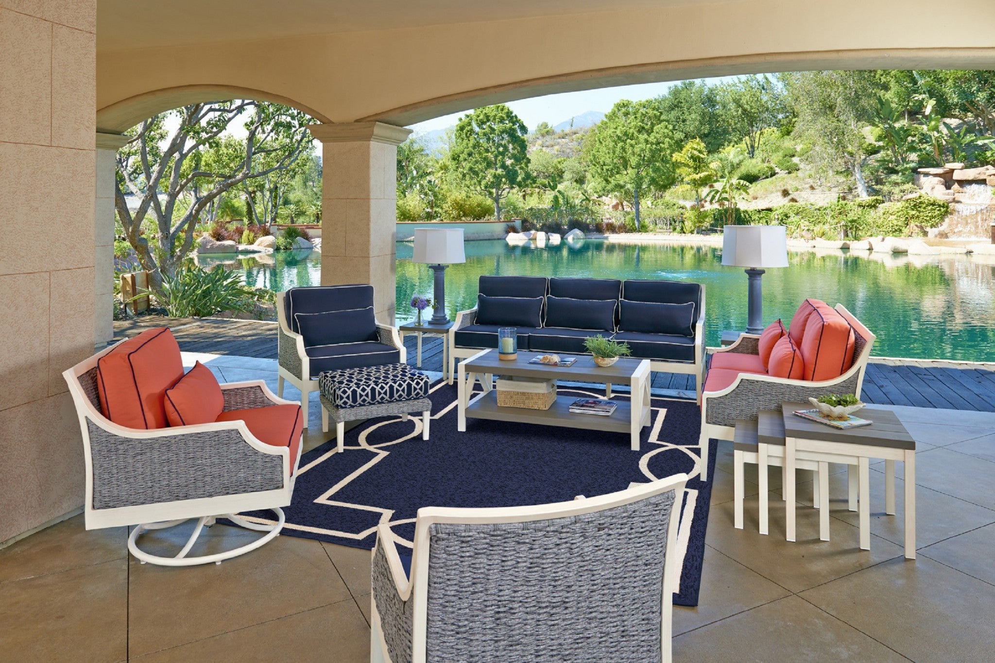 21" X 34" Ocean Polypropelene Rug