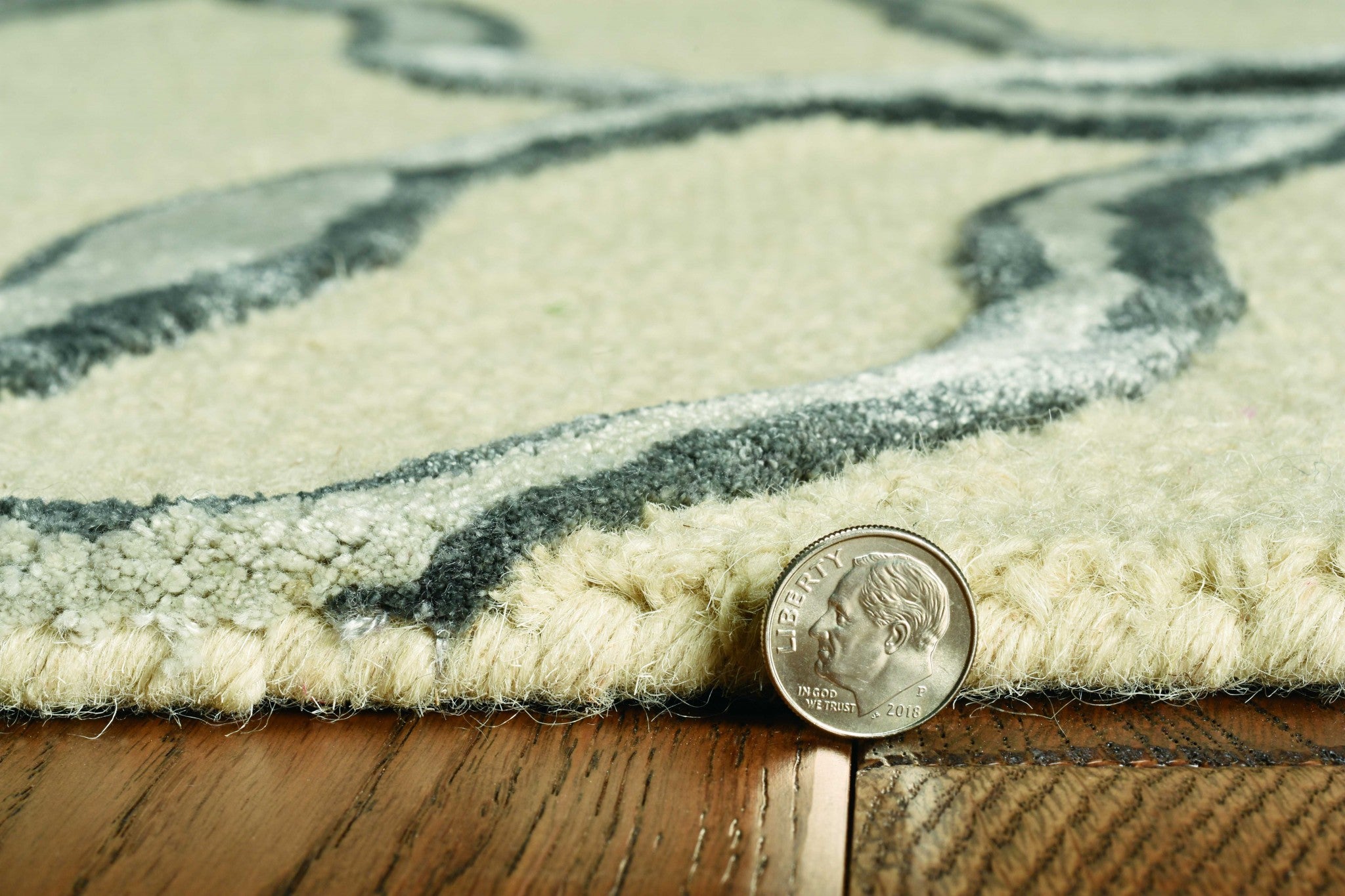 60" X 84" Silver Wool or Viscose Rug