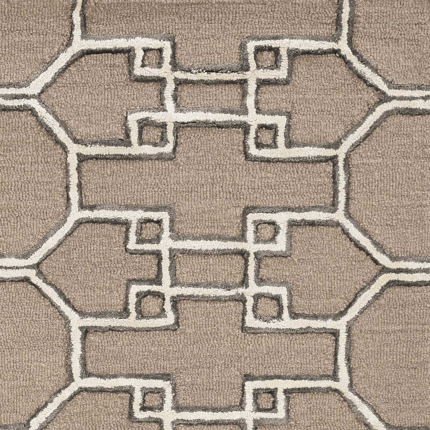 60" X 84" Mocha Wool or Viscose Rug