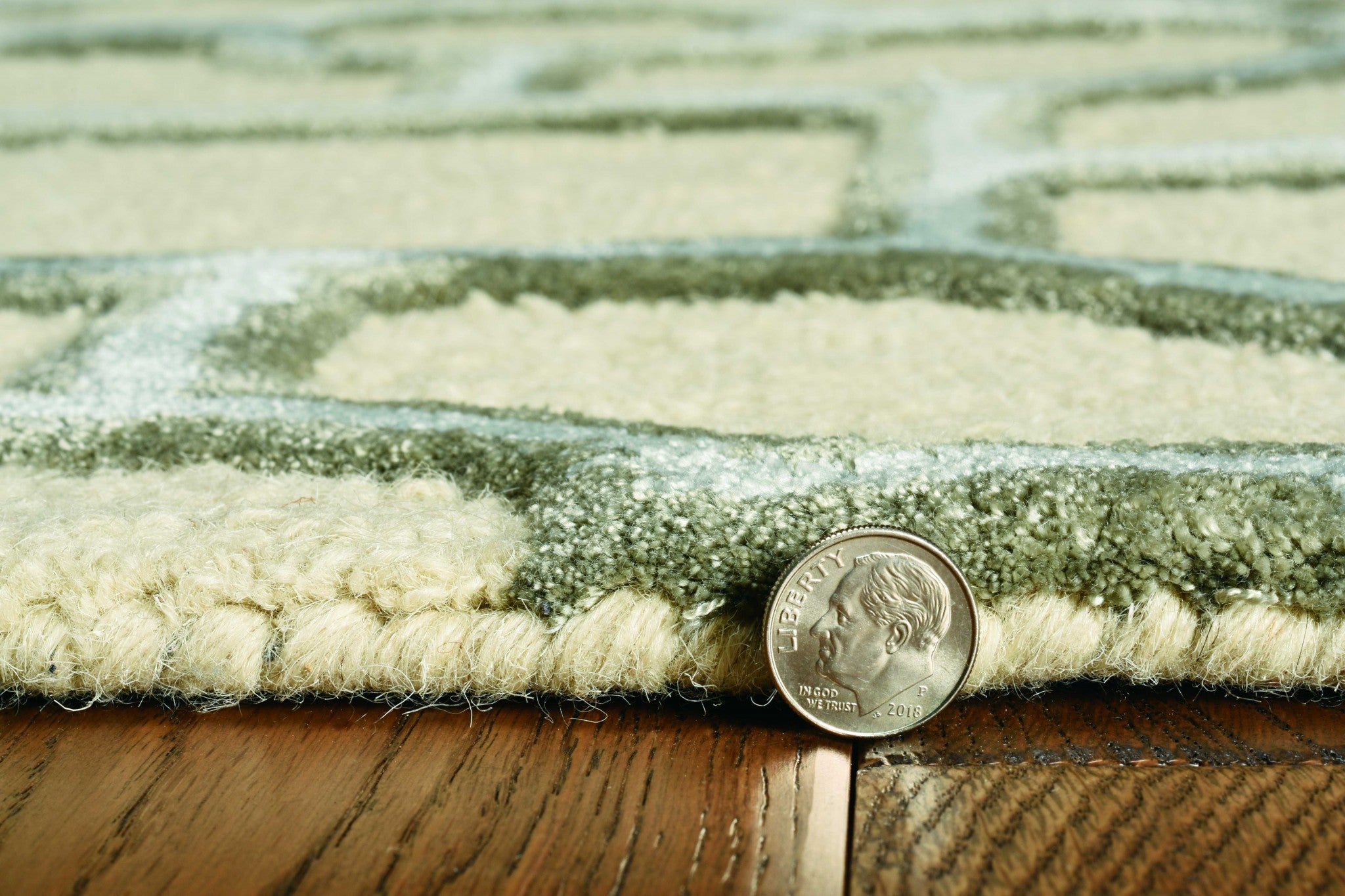 27" X 96" Beige Wool or Viscose Rug